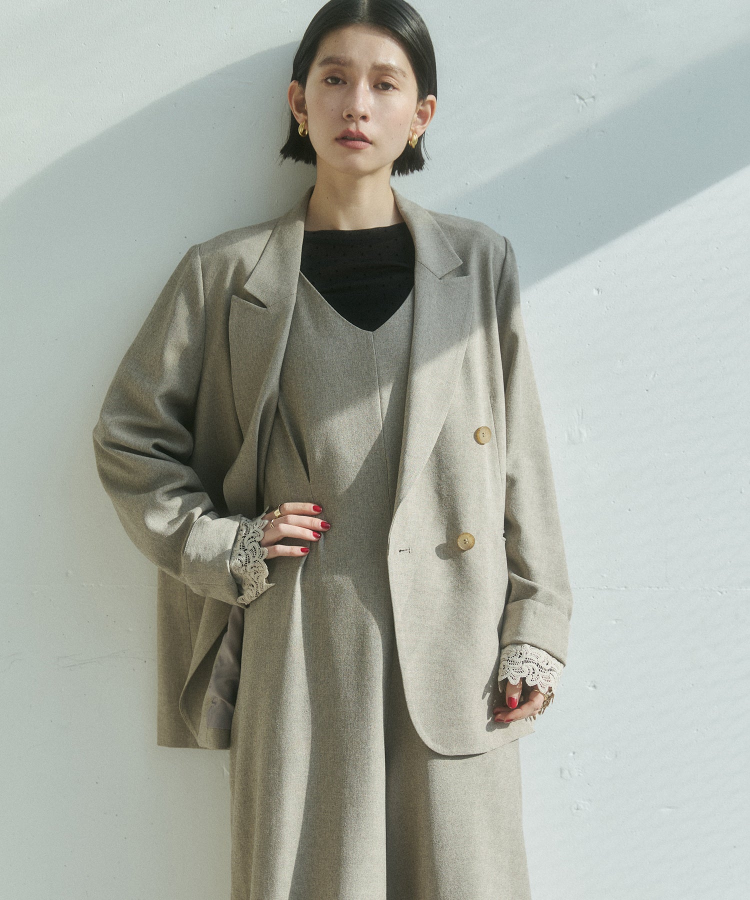 パワーネット フロッキードット シアートップス