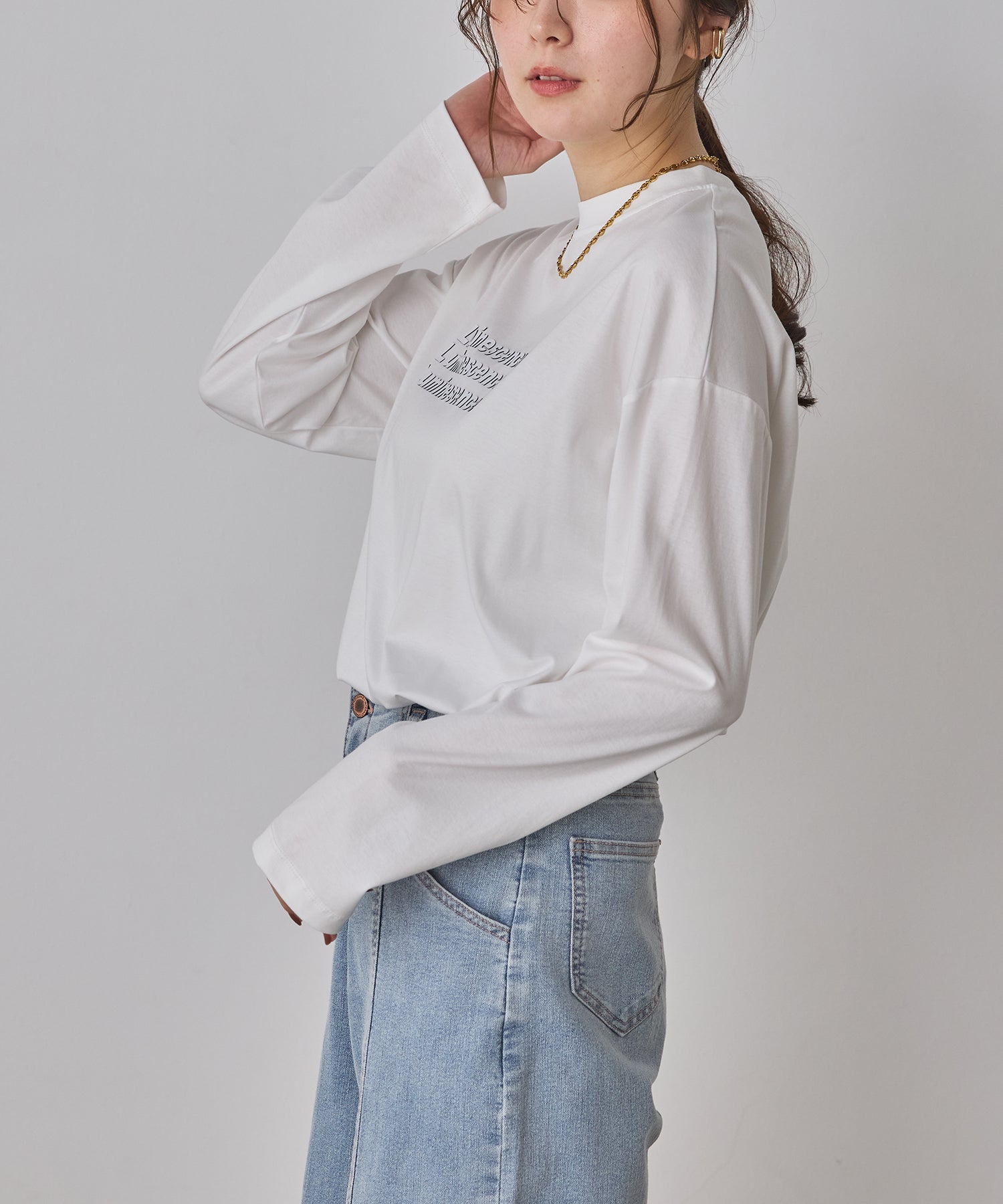 SILICONE LOGO LONG T-SHIRT