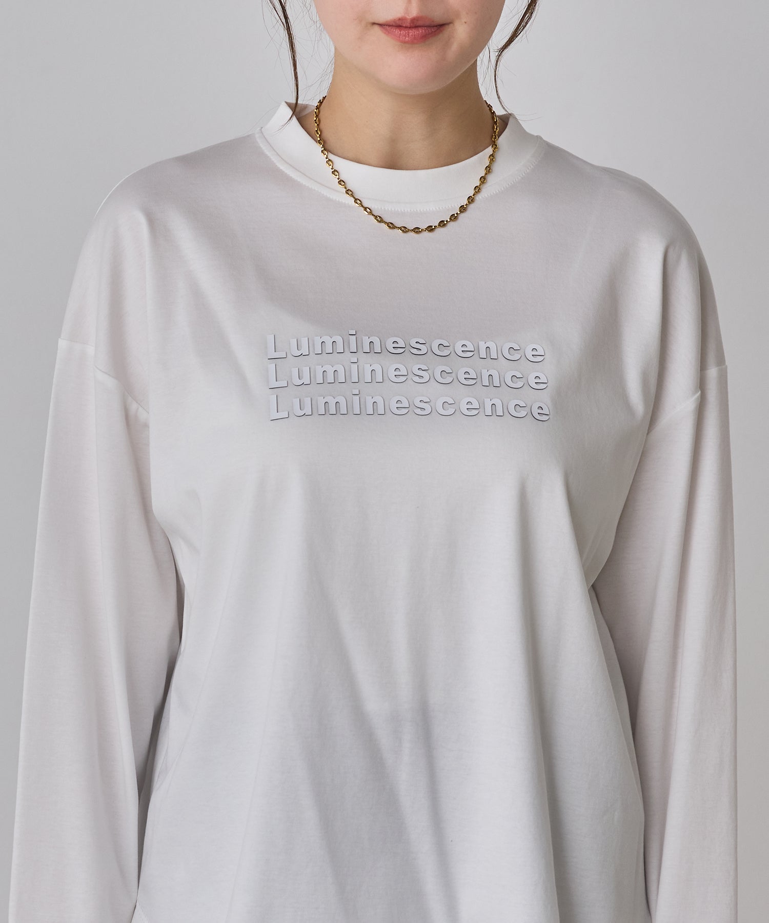 SILICONE LOGO LONG T-SHIRT