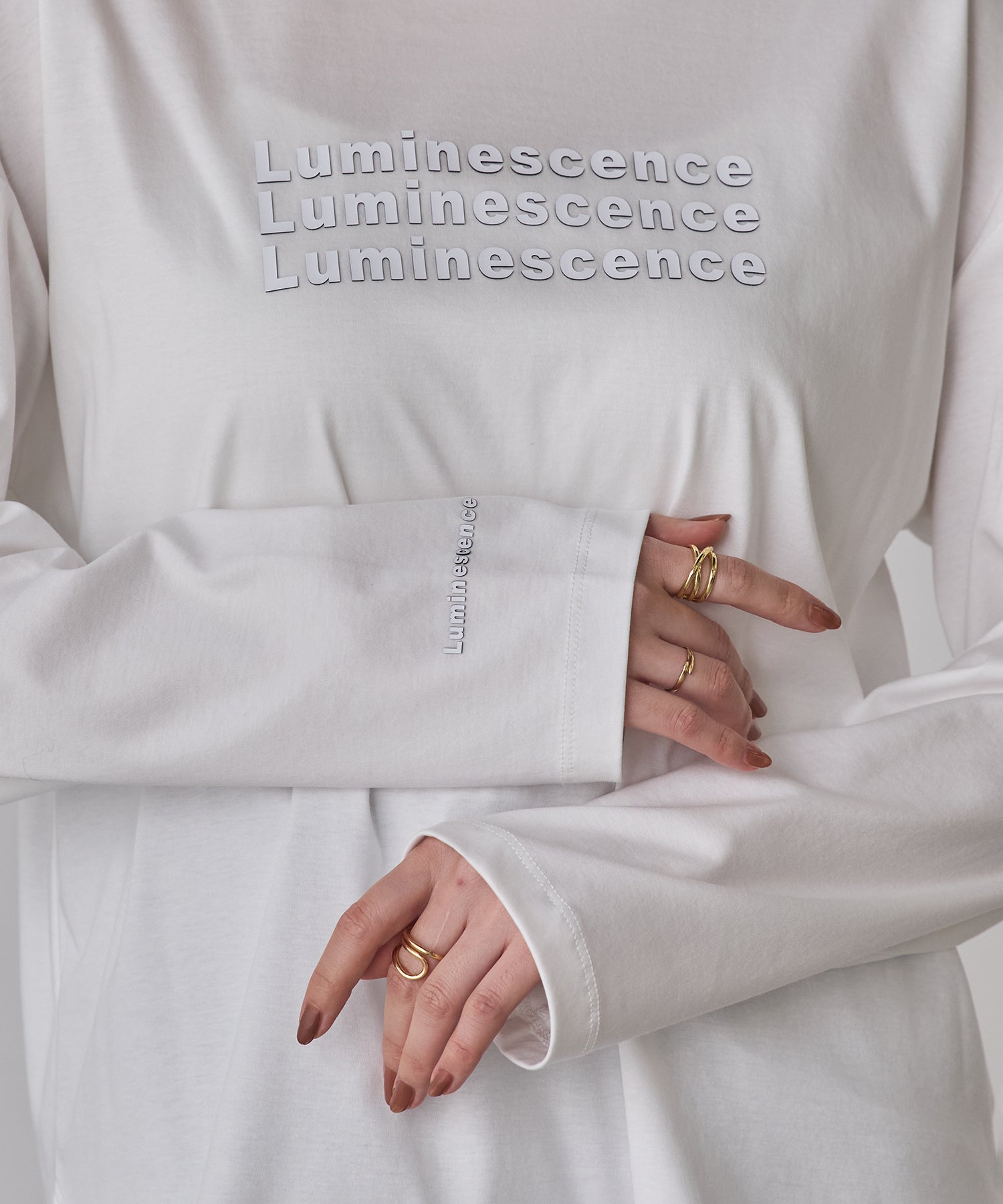 SILICONE LOGO LONG T-SHIRT