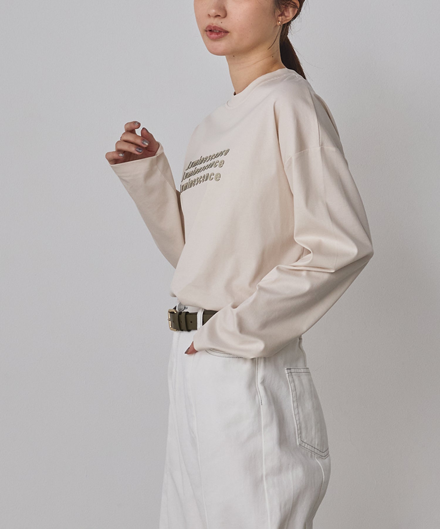 SILICONE LOGO LONG T-SHIRT