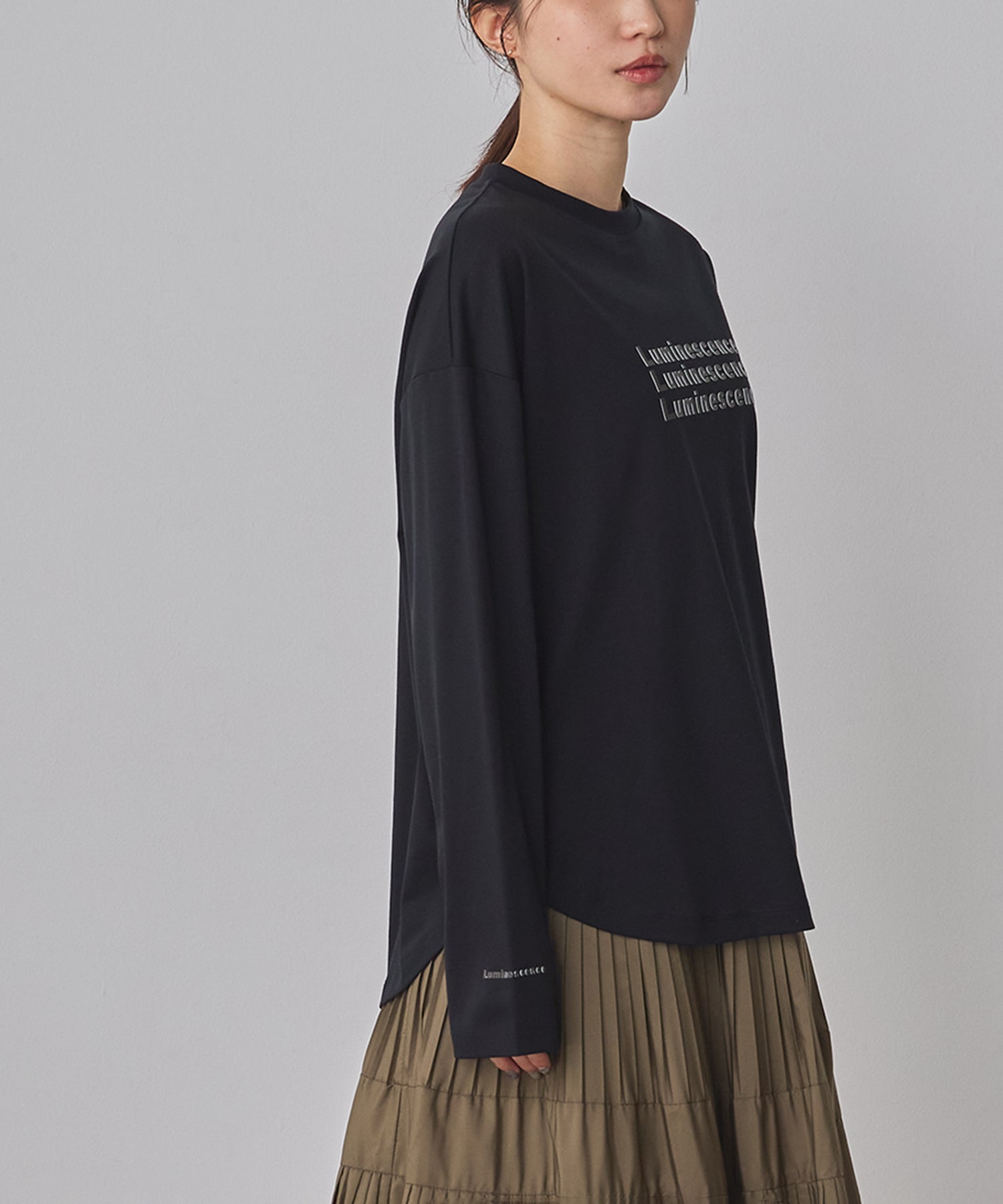 SILICONE LOGO LONG T-SHIRT