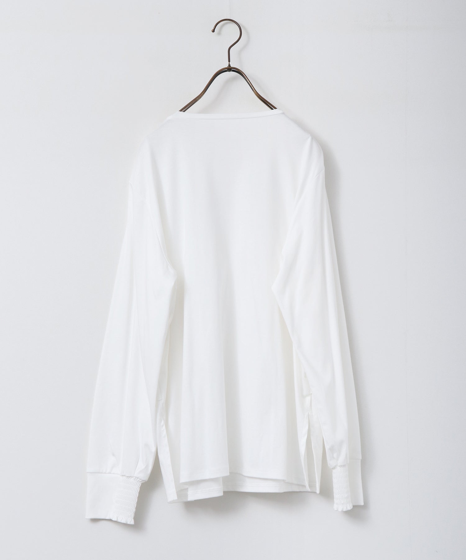 FRONT FRILL LONG T-SHIRT