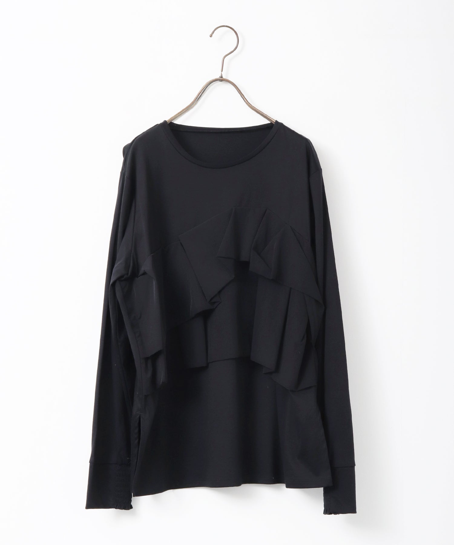 FRONT FRILL LONG T-SHIRT