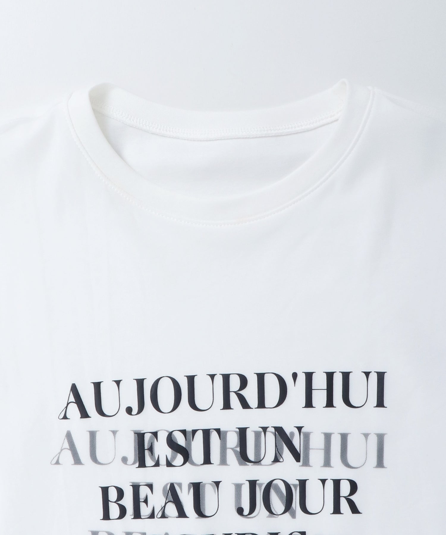 TULLE LAYERED PRINT LONG T-SHIRT