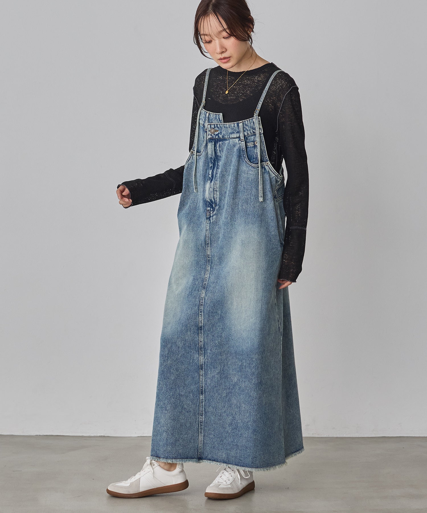 配色メロウ リブシアートップス