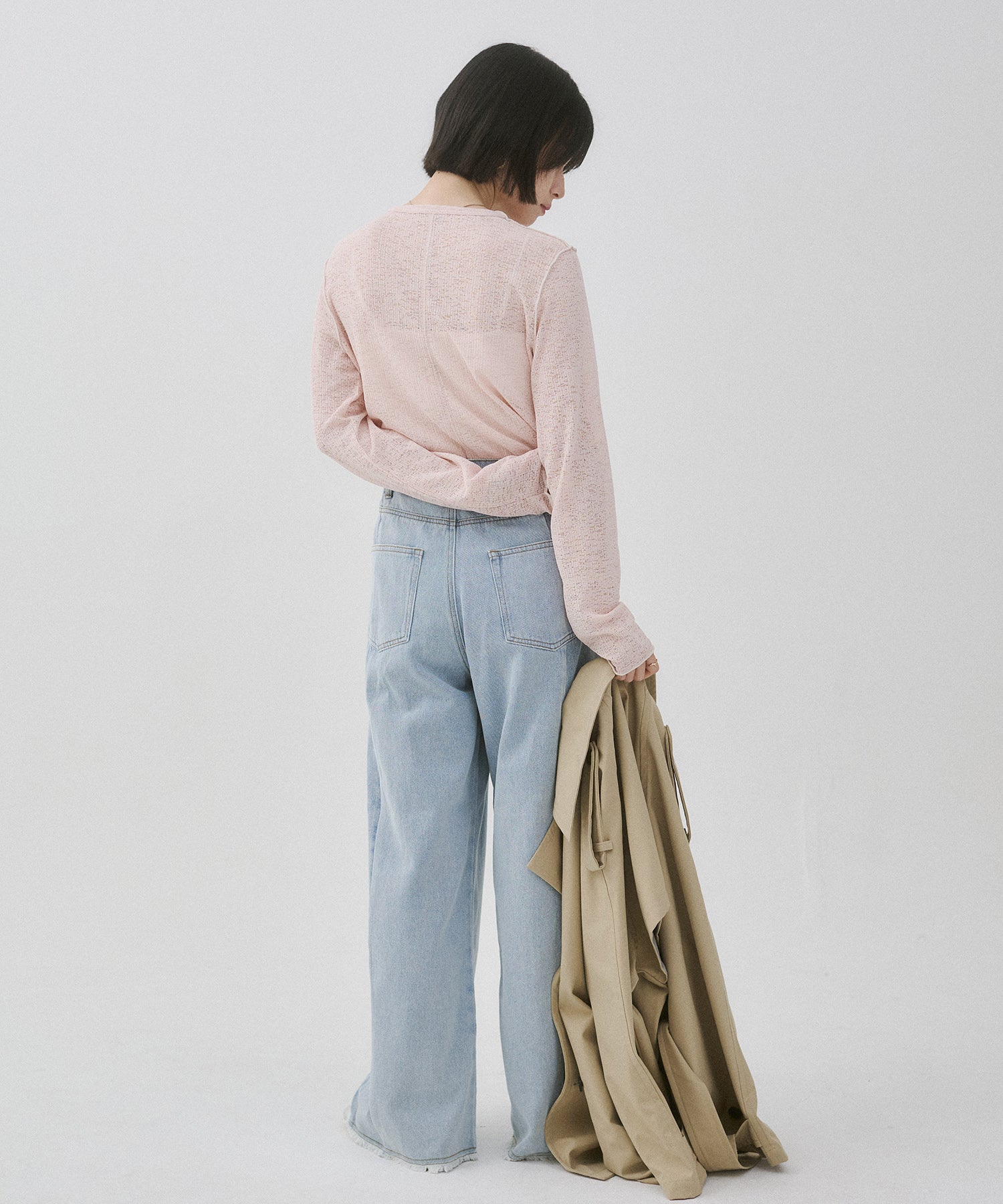 BICOLOR RIB SHEER TOPS