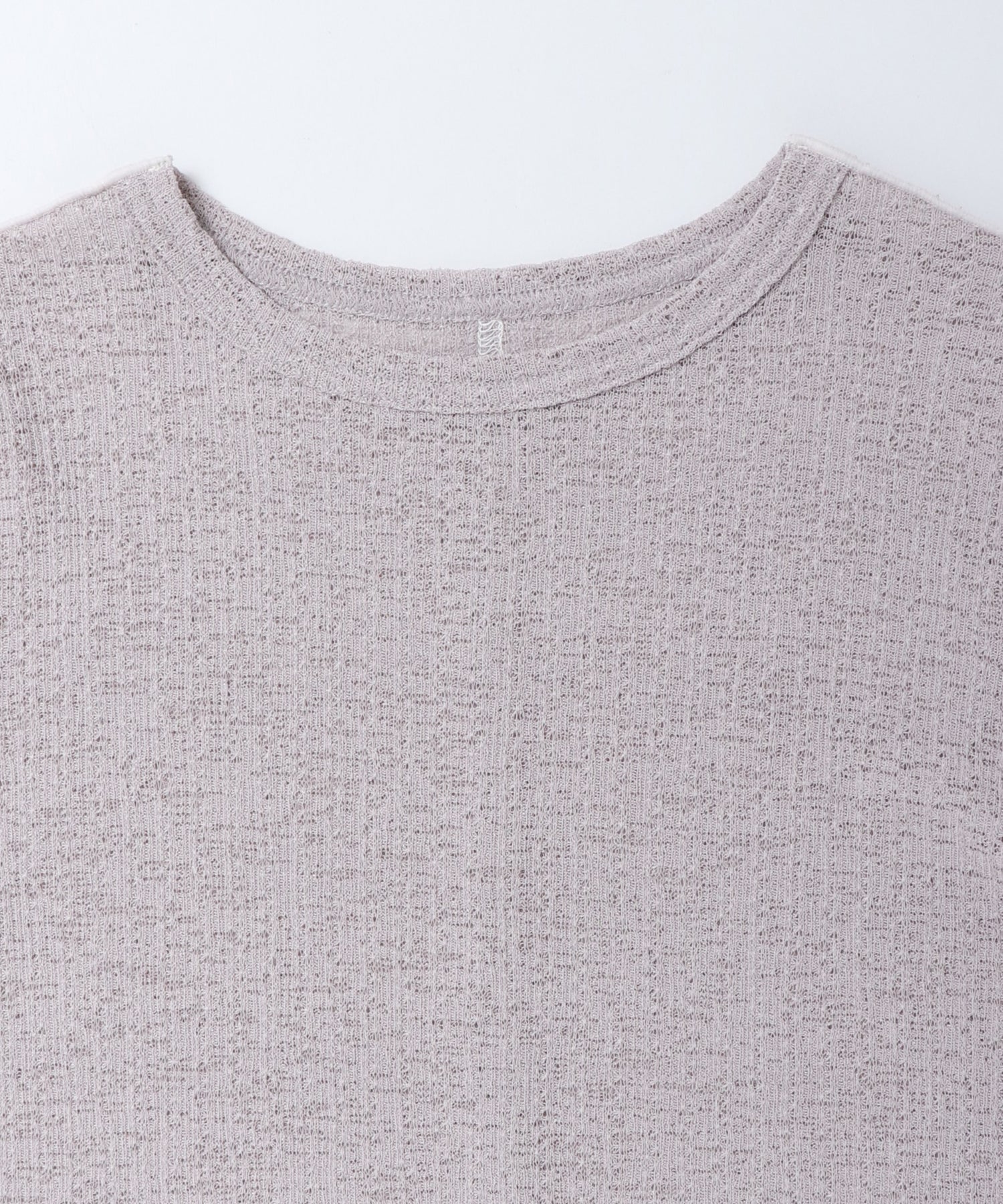 配色メロウ リブシアートップス