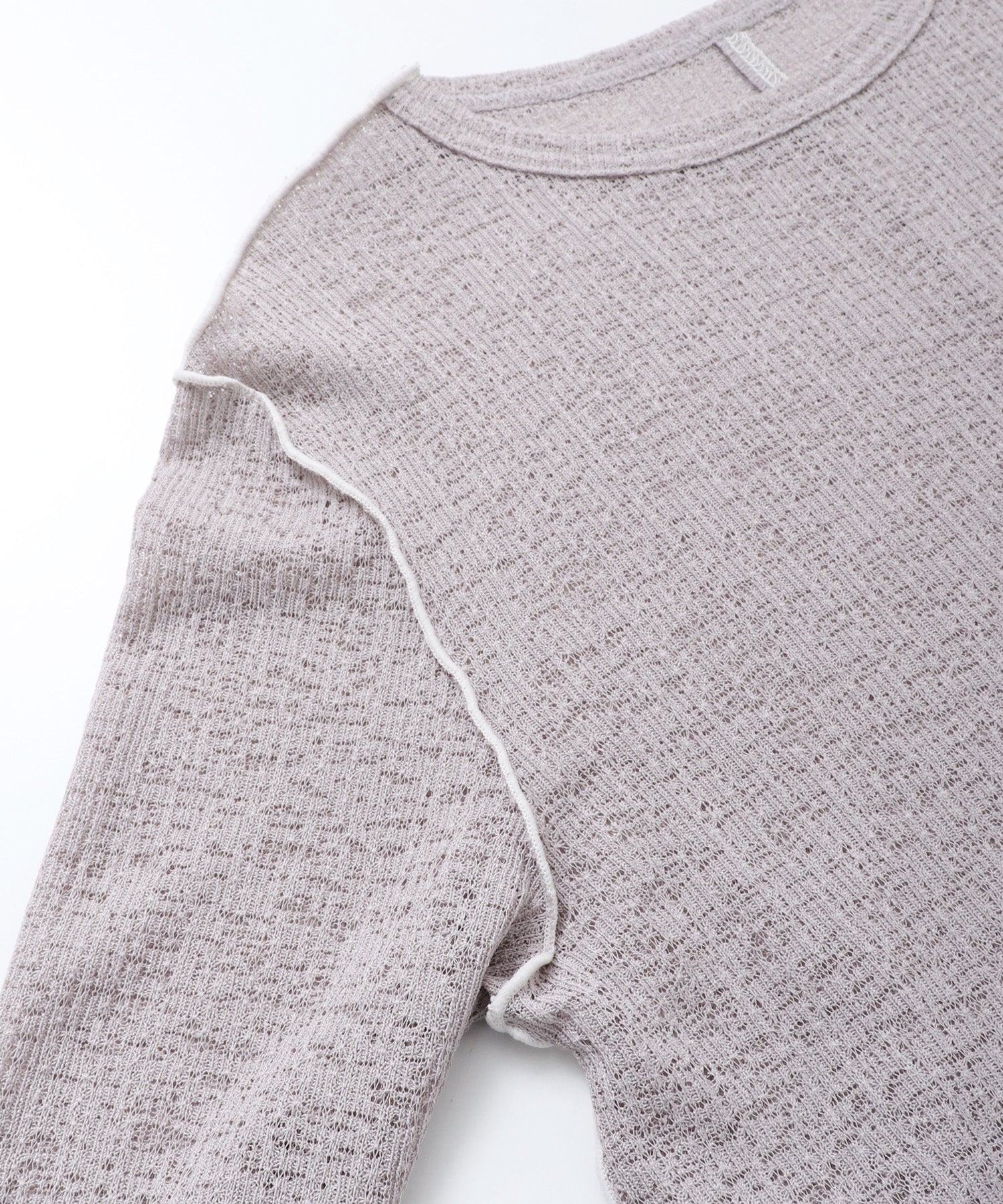 配色メロウ リブシアートップス