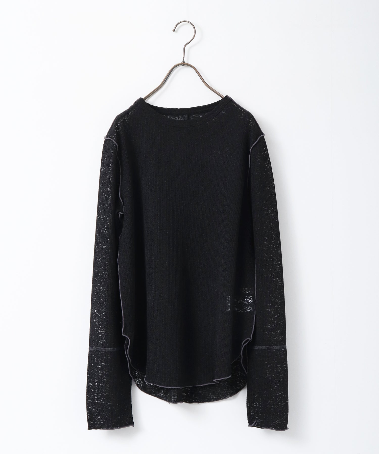 配色メロウ リブシアートップス