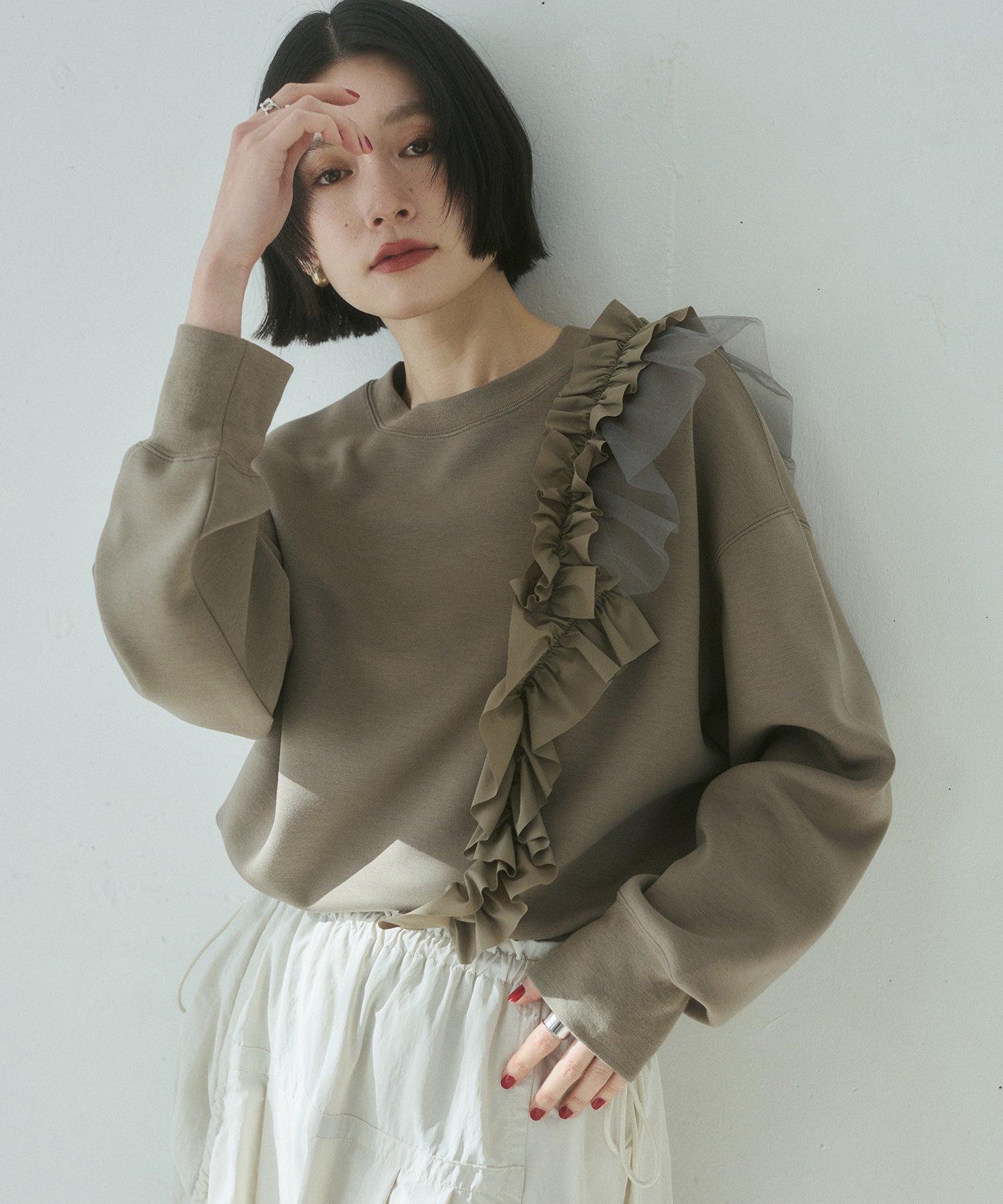 ライトダンボール アシメフリルトップス