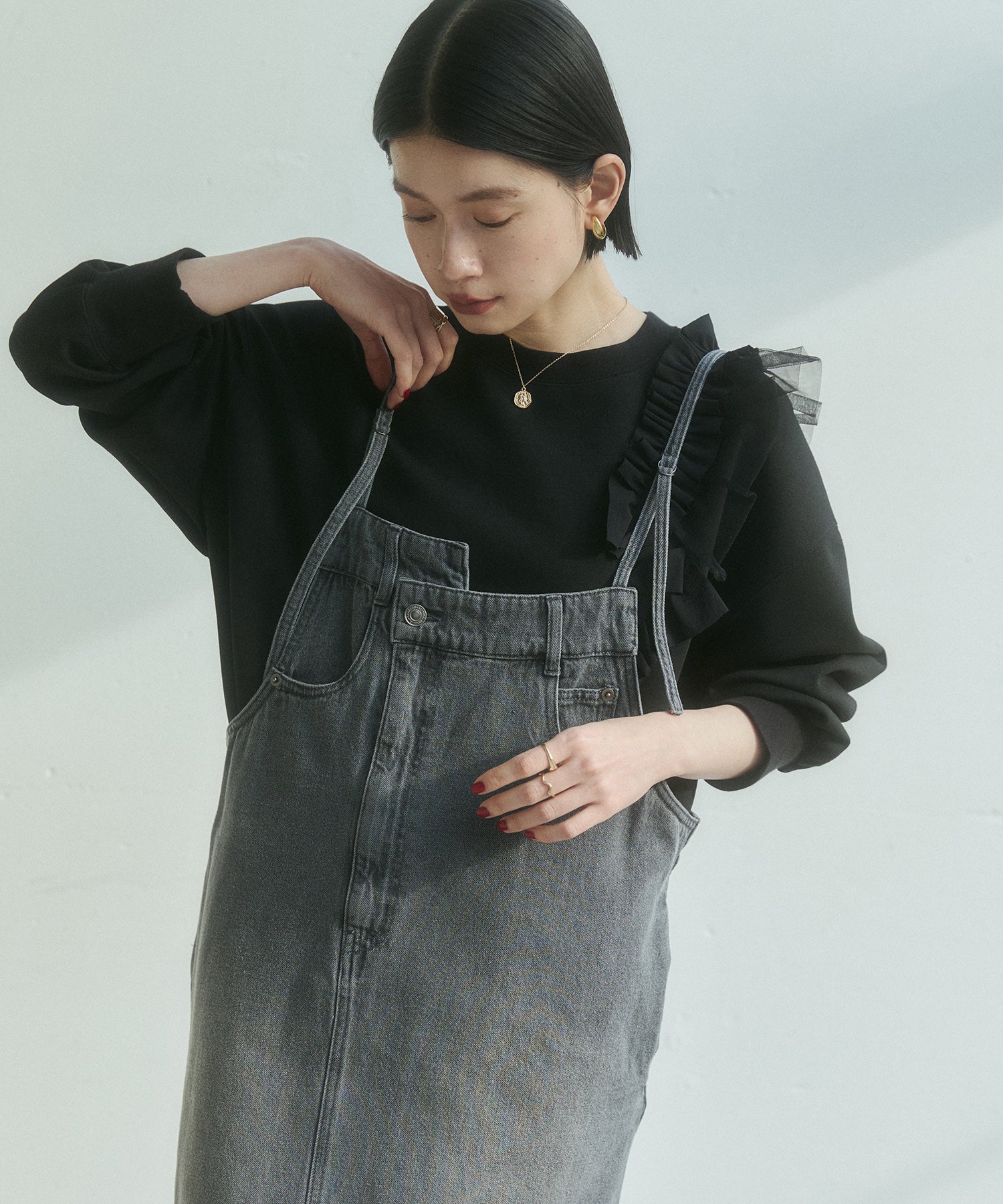 ライトダンボール アシメフリルトップス