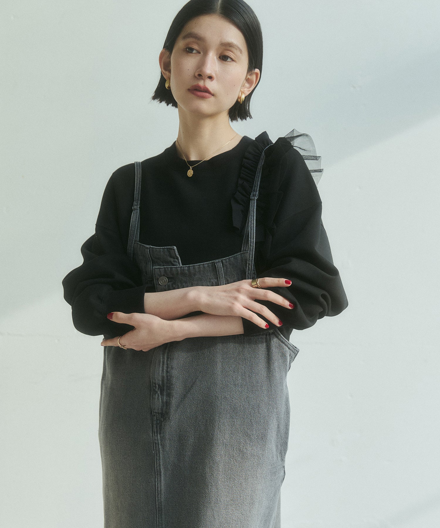 ライトダンボール アシメフリルトップス