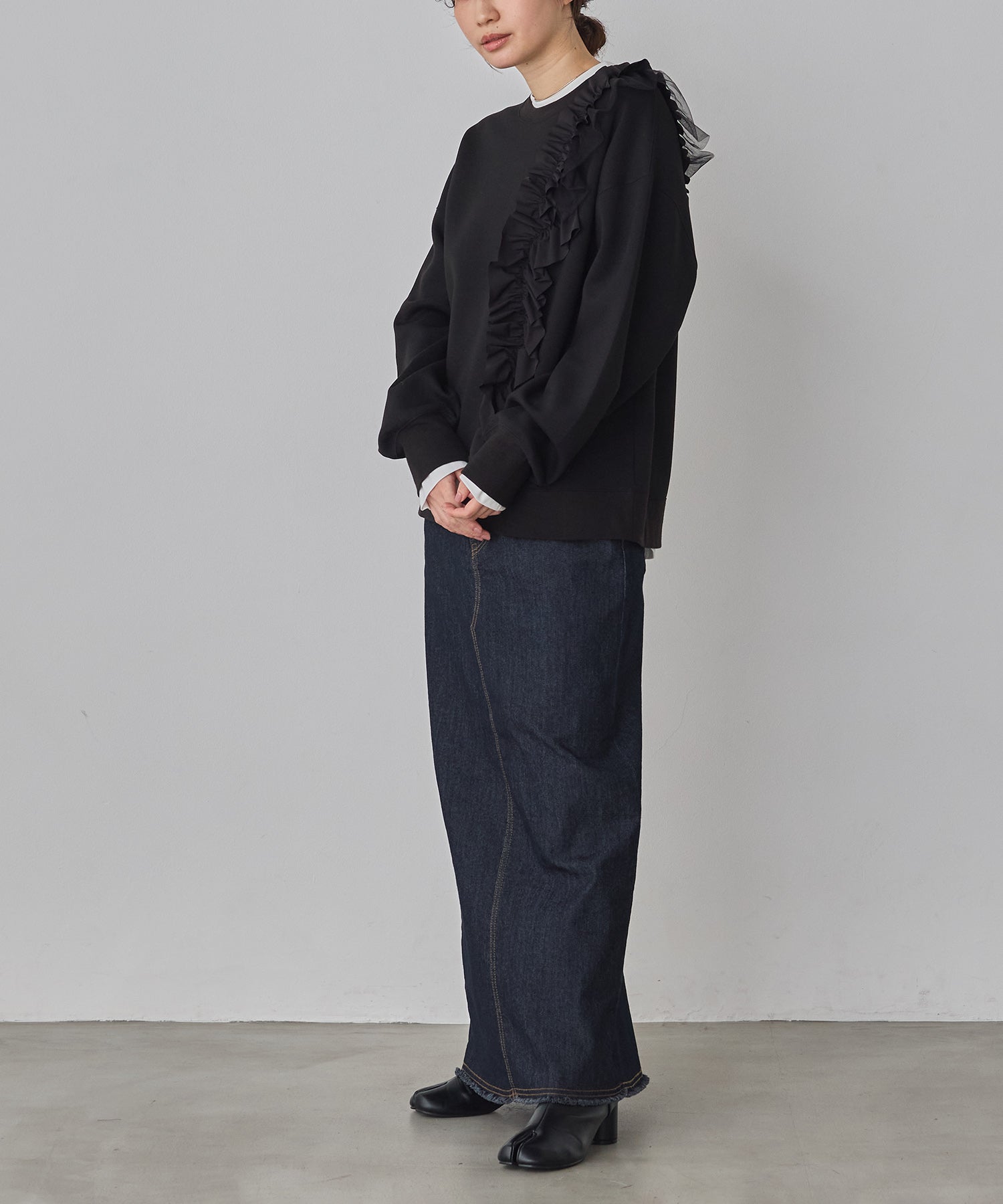 ライトダンボール アシメフリルトップス