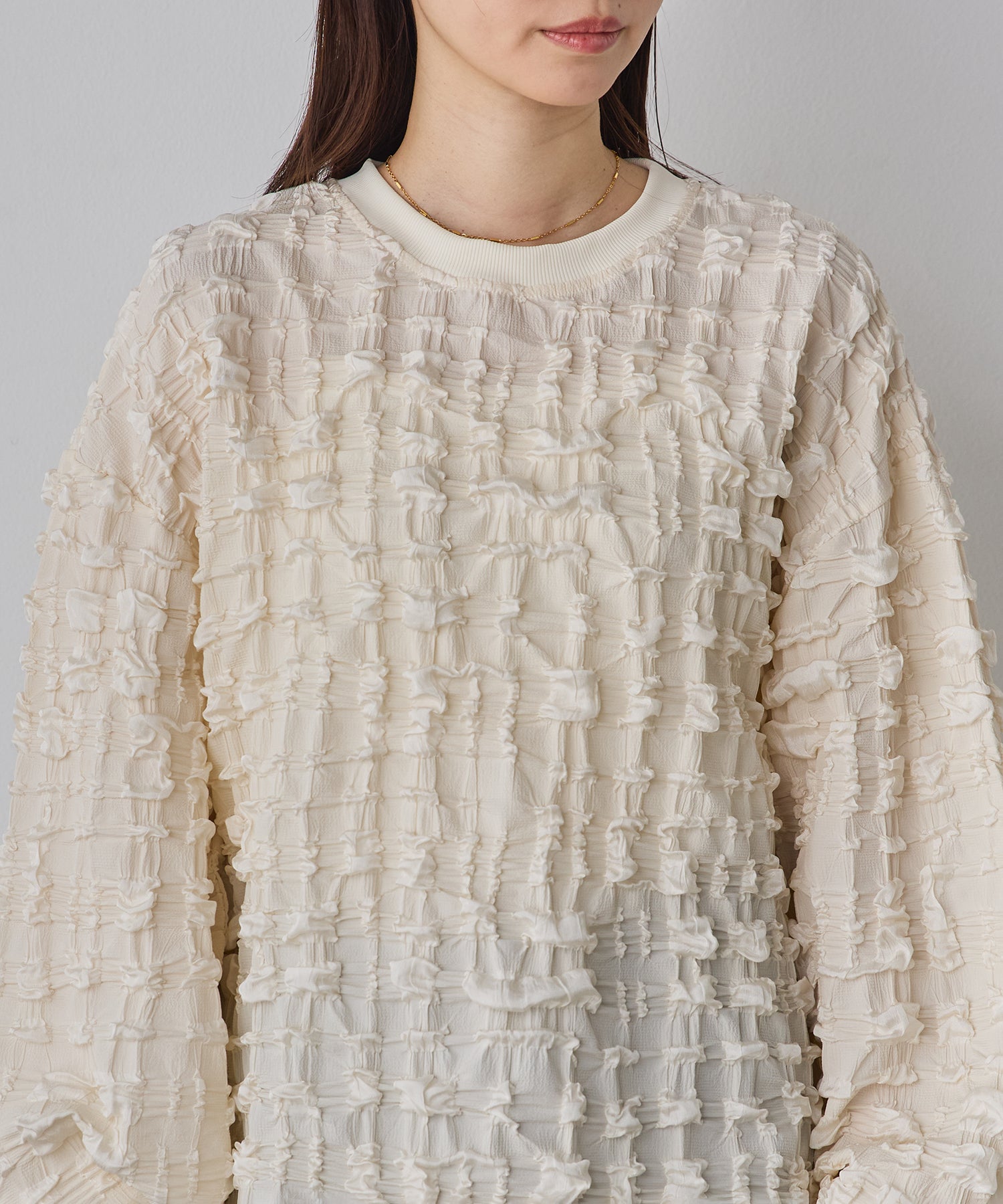 カットジャガード トップス