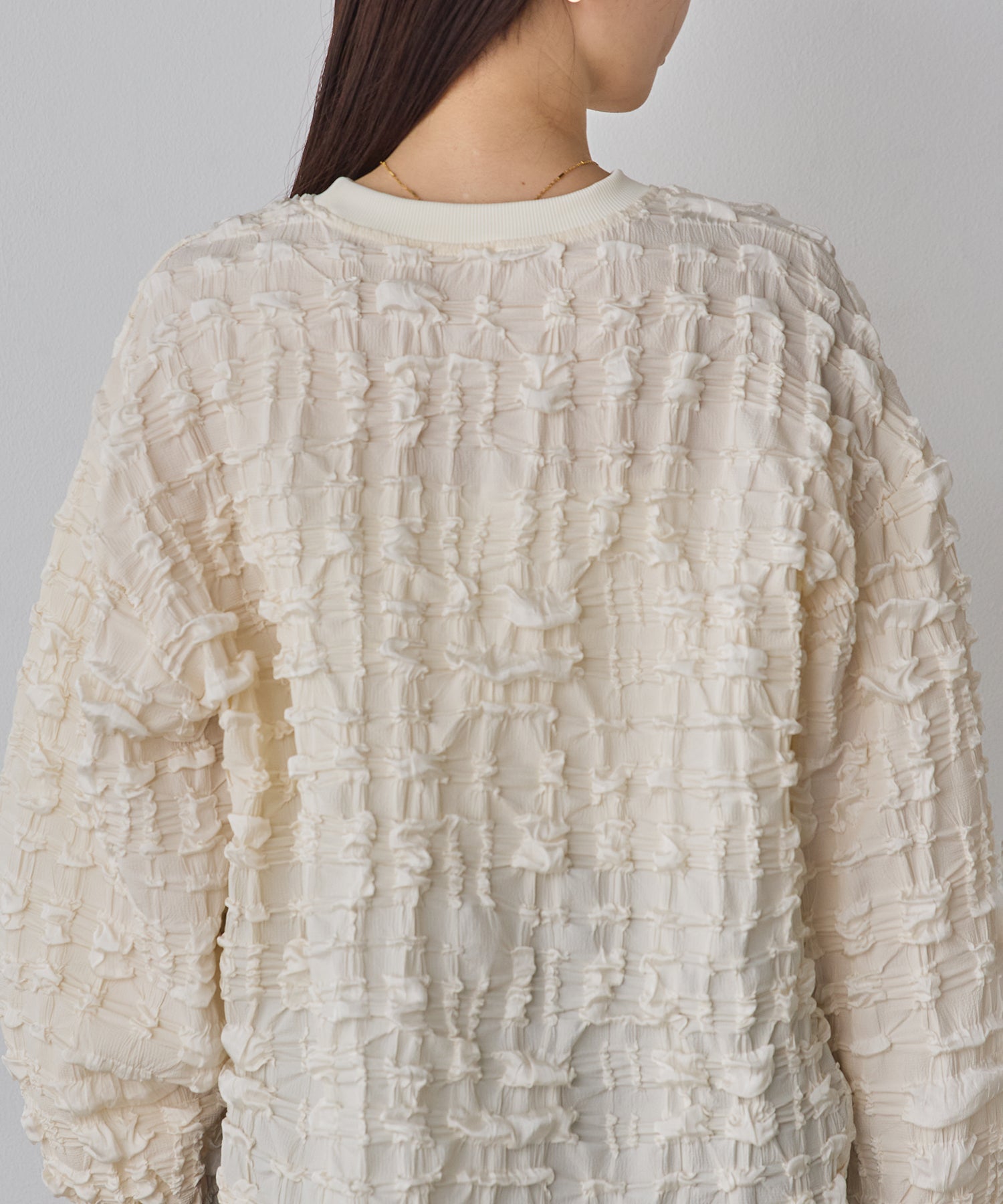 カットジャガード トップス