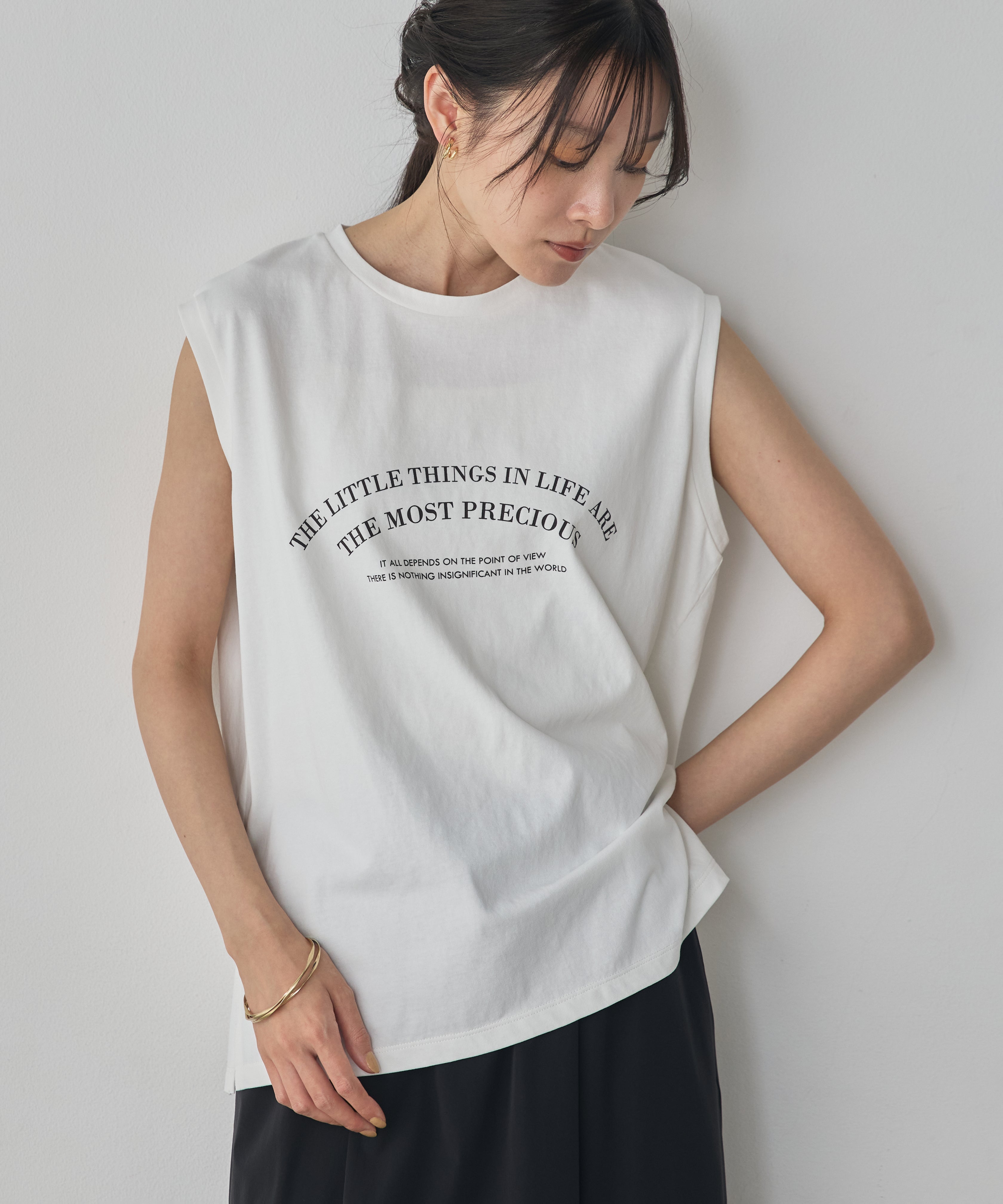 USA COTTON LOGO SLEEVELESS TOP