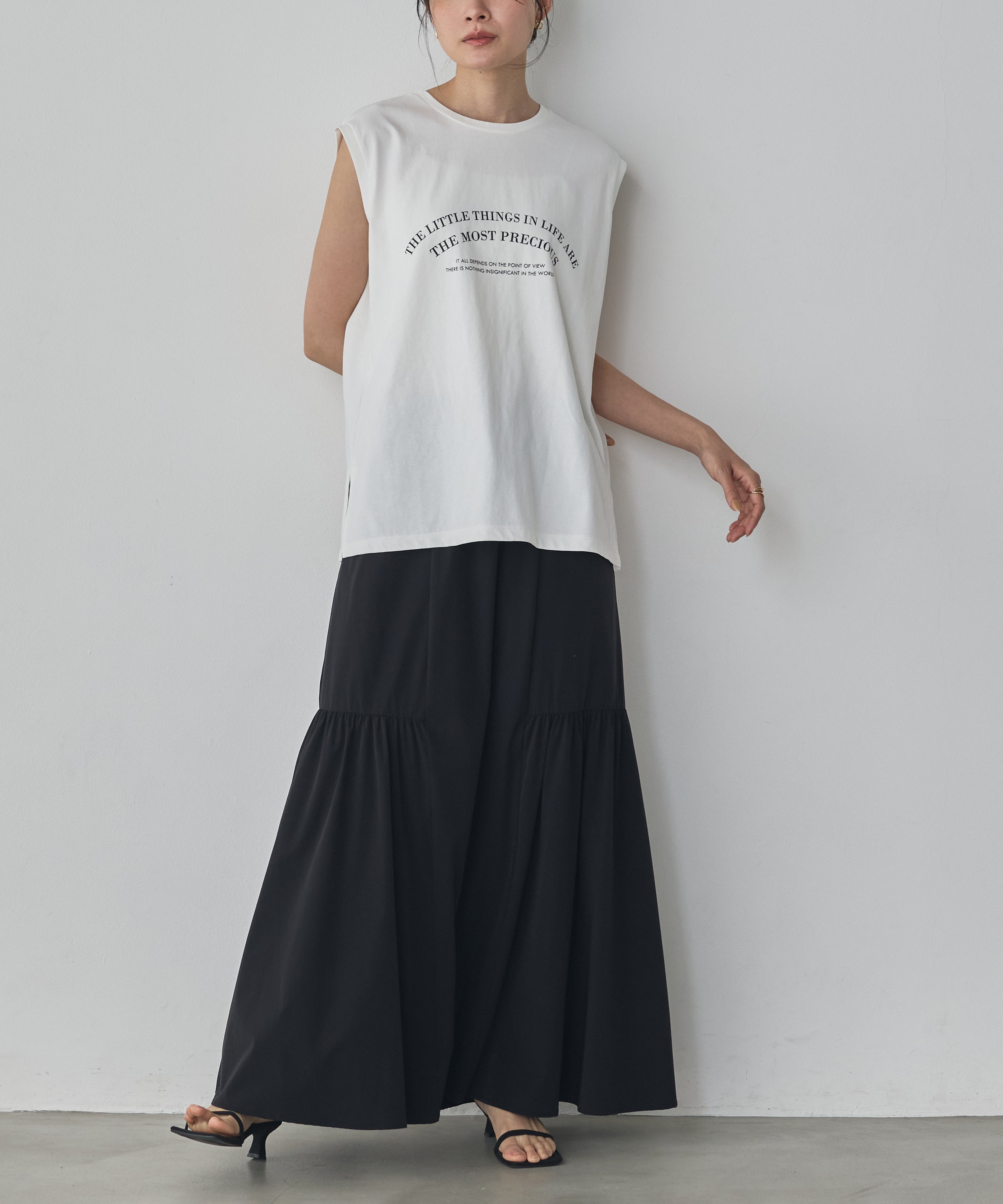 USA COTTON LOGO SLEEVELESS TOP