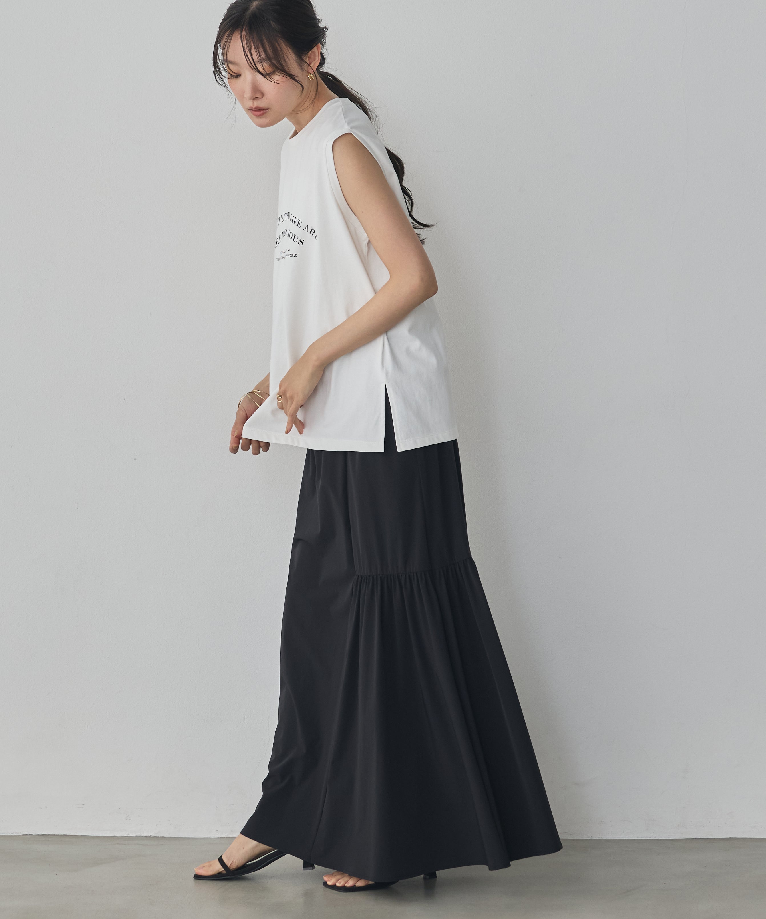 USA COTTON LOGO SLEEVELESS TOP