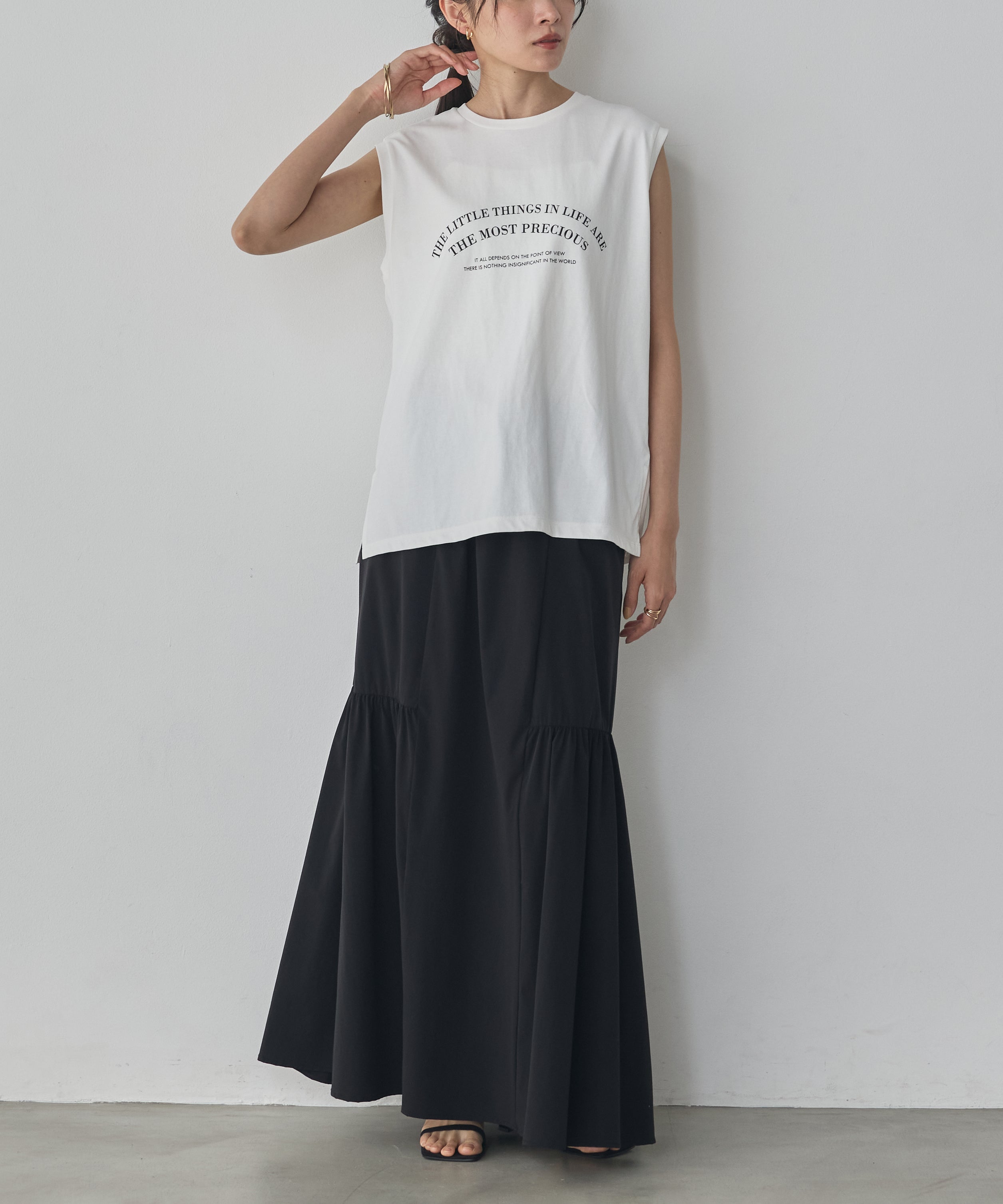 USA COTTON LOGO SLEEVELESS TOP