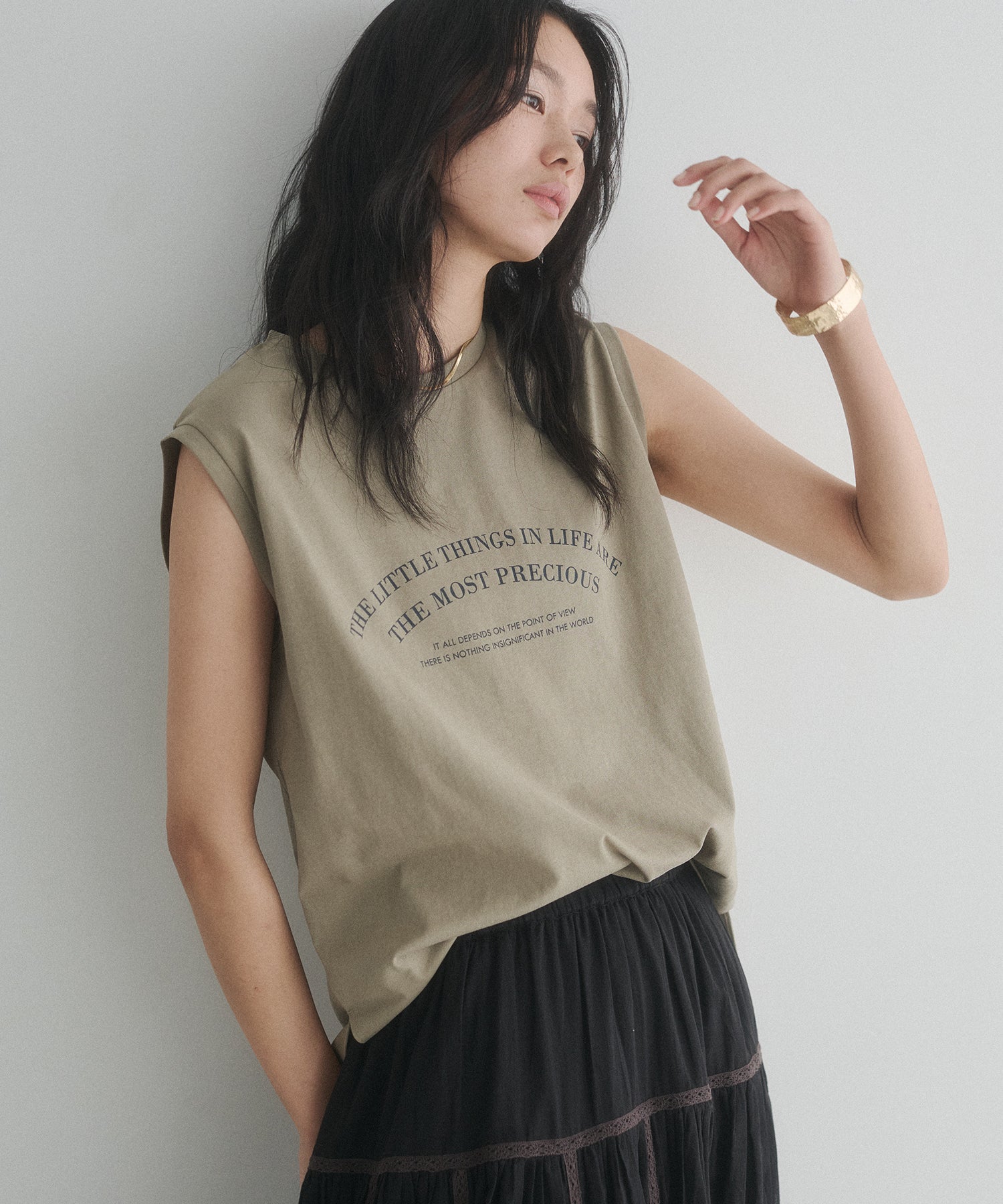 USA COTTON LOGO SLEEVELESS TOP