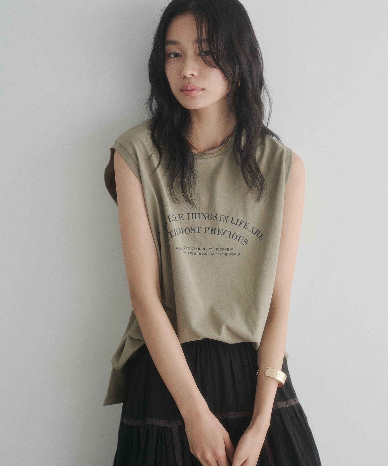 USA COTTON LOGO SLEEVELESS TOP