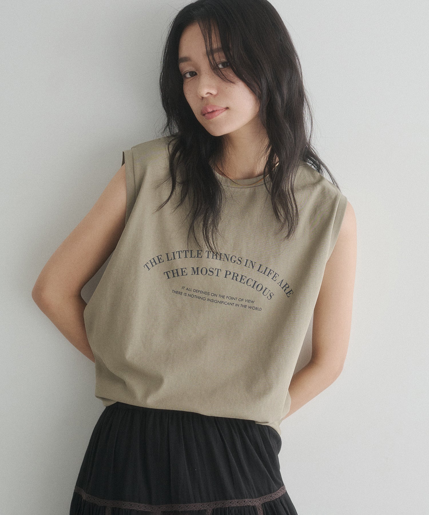 USA COTTON LOGO SLEEVELESS TOP