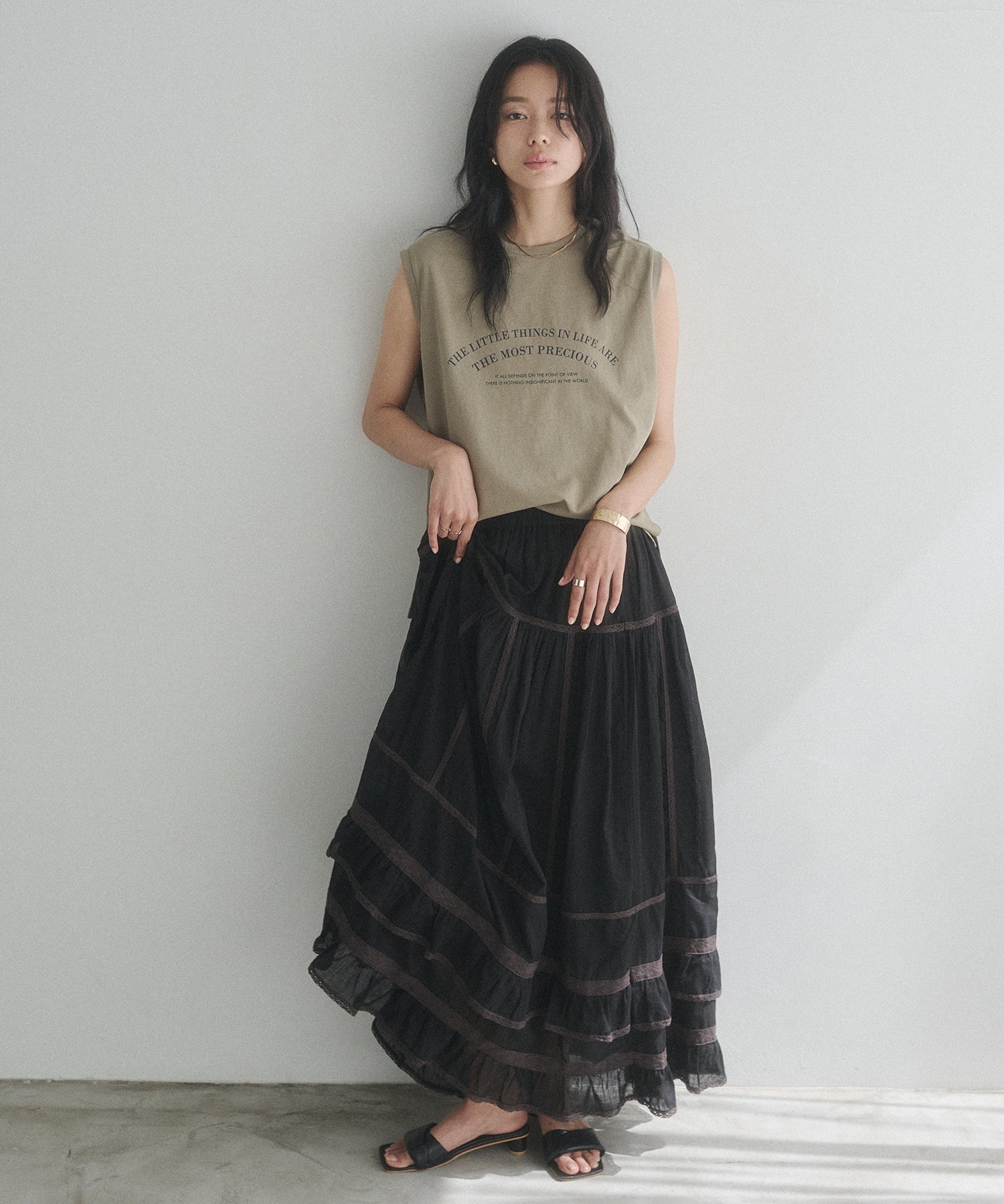 USA COTTON LOGO SLEEVELESS TOP