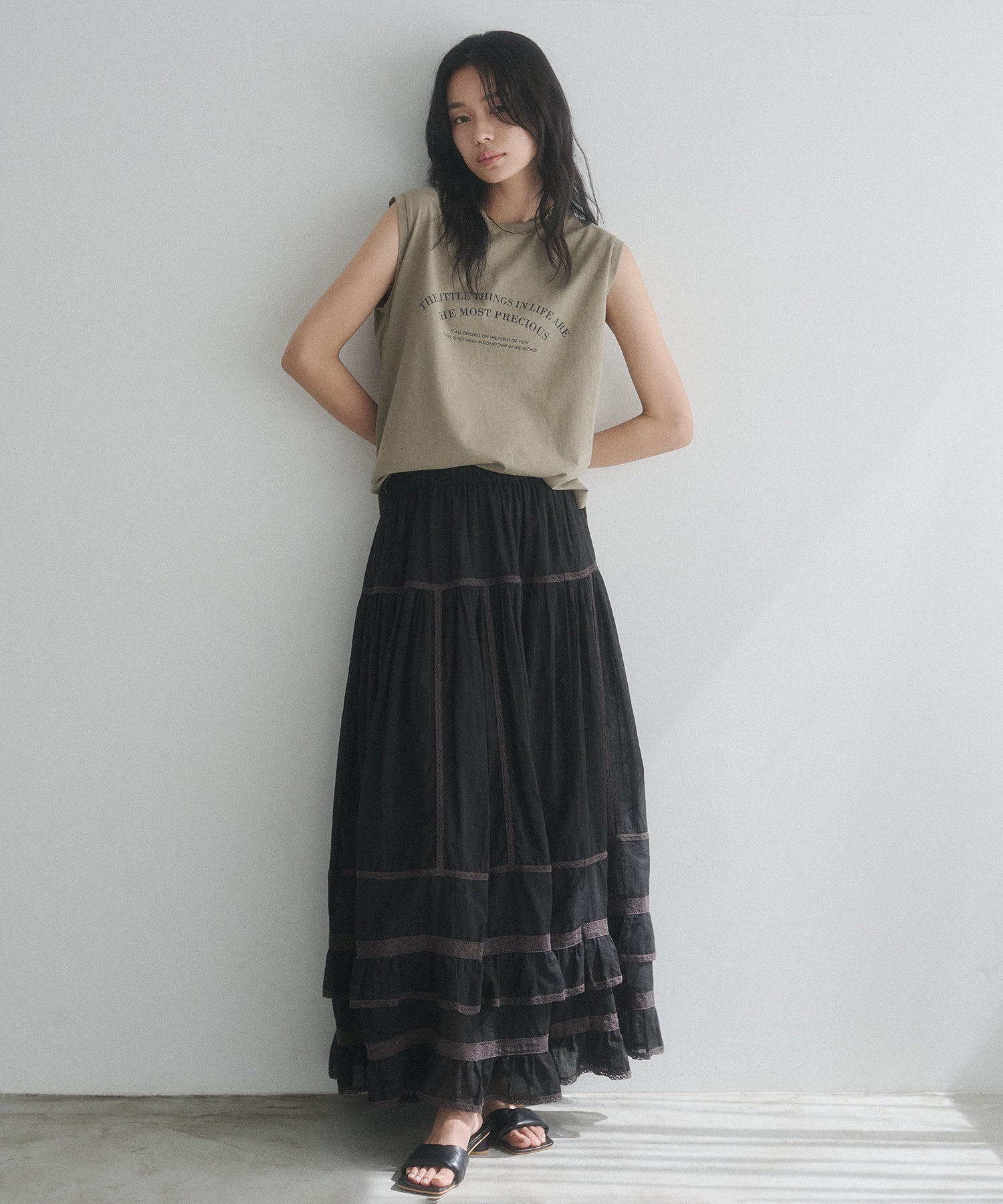 USA COTTON LOGO SLEEVELESS TOP