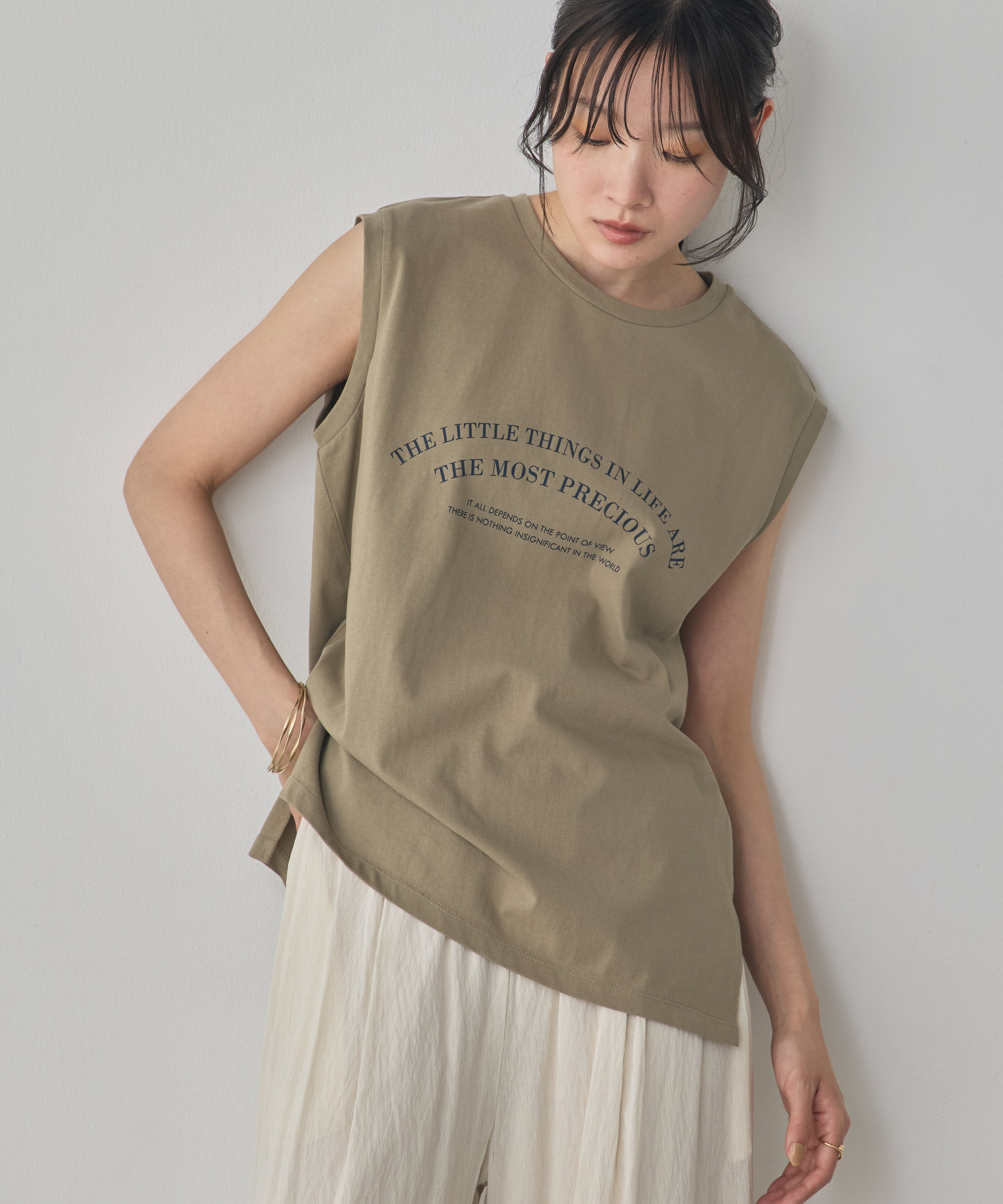 USA COTTON LOGO SLEEVELESS TOP