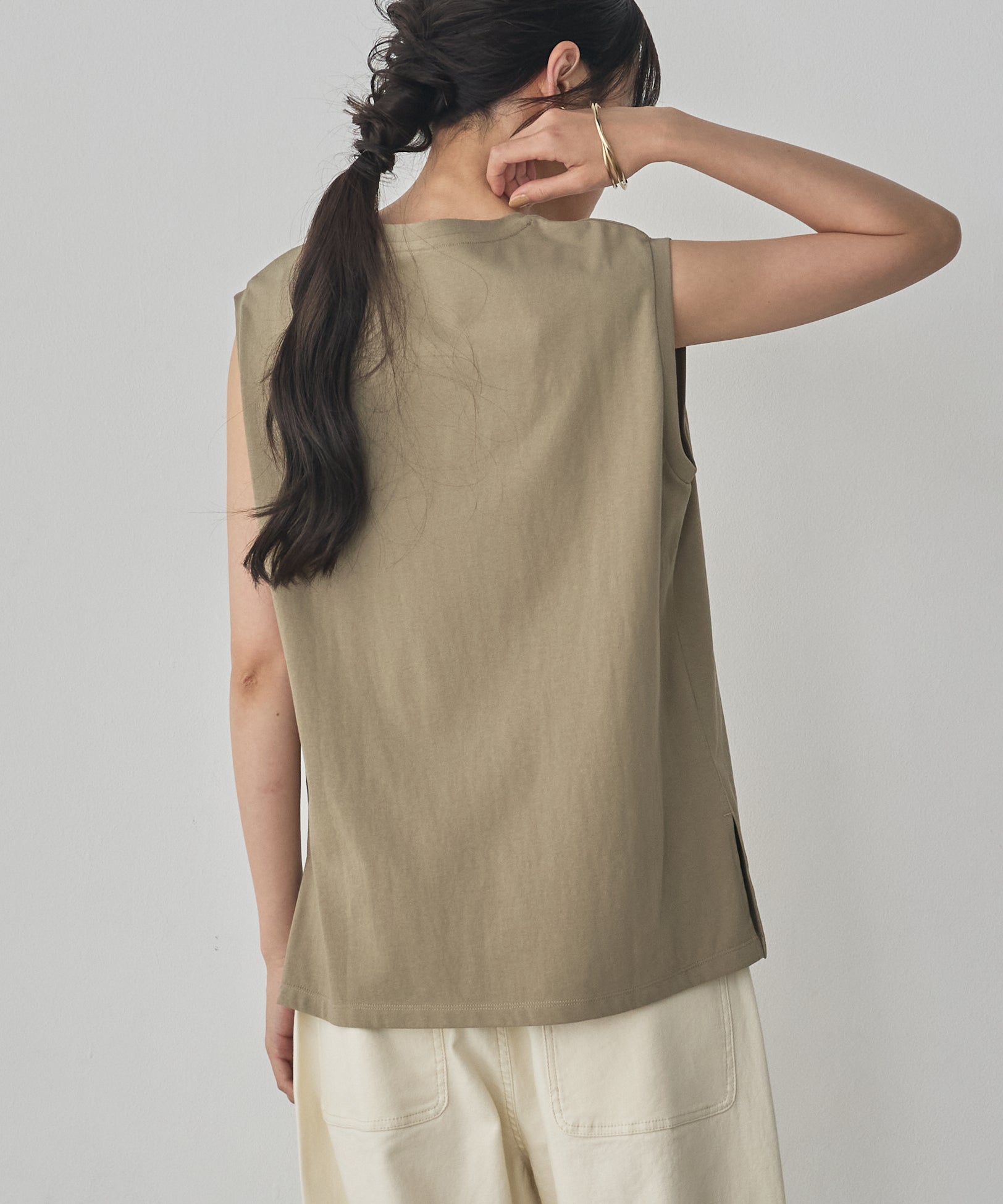 USA COTTON LOGO SLEEVELESS TOP