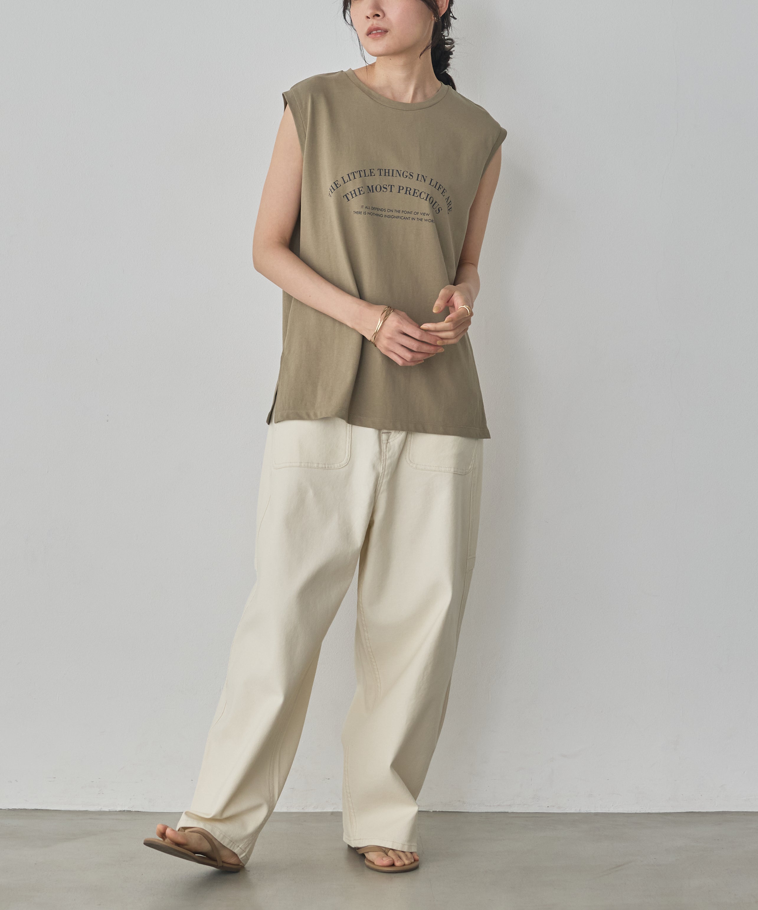 USA COTTON LOGO SLEEVELESS TOP
