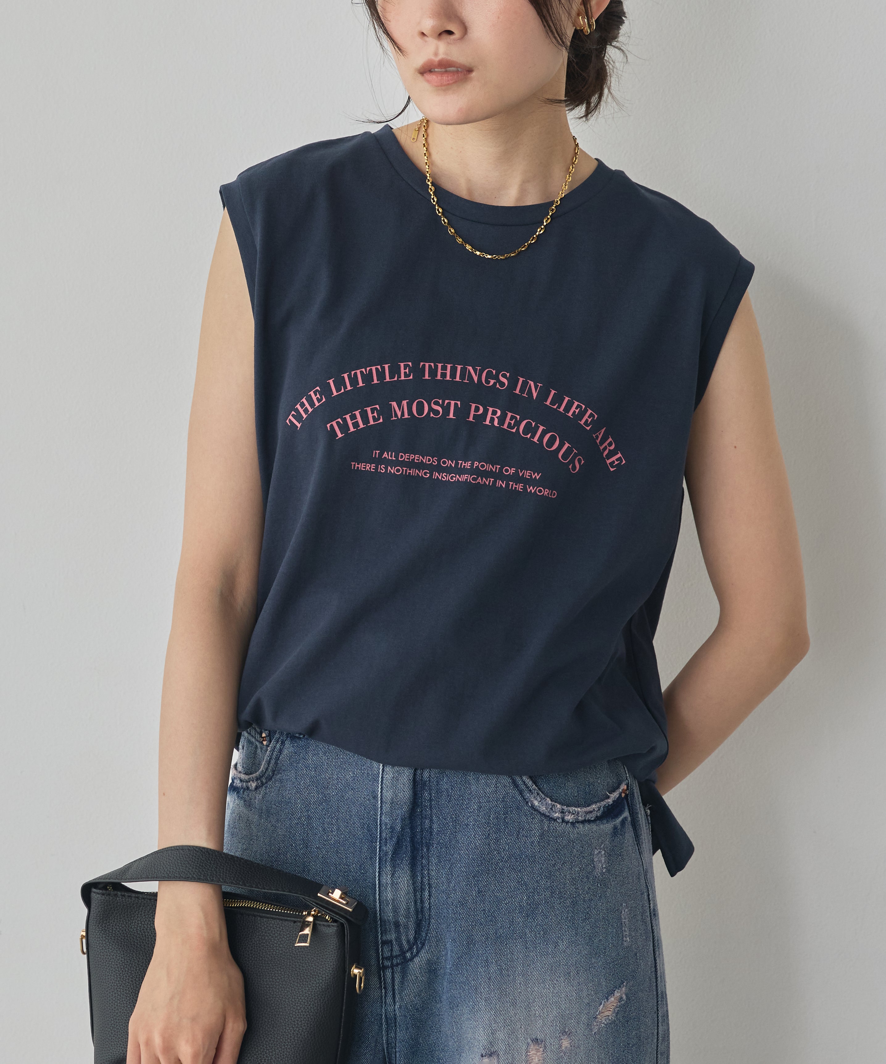 USA COTTON LOGO SLEEVELESS TOP