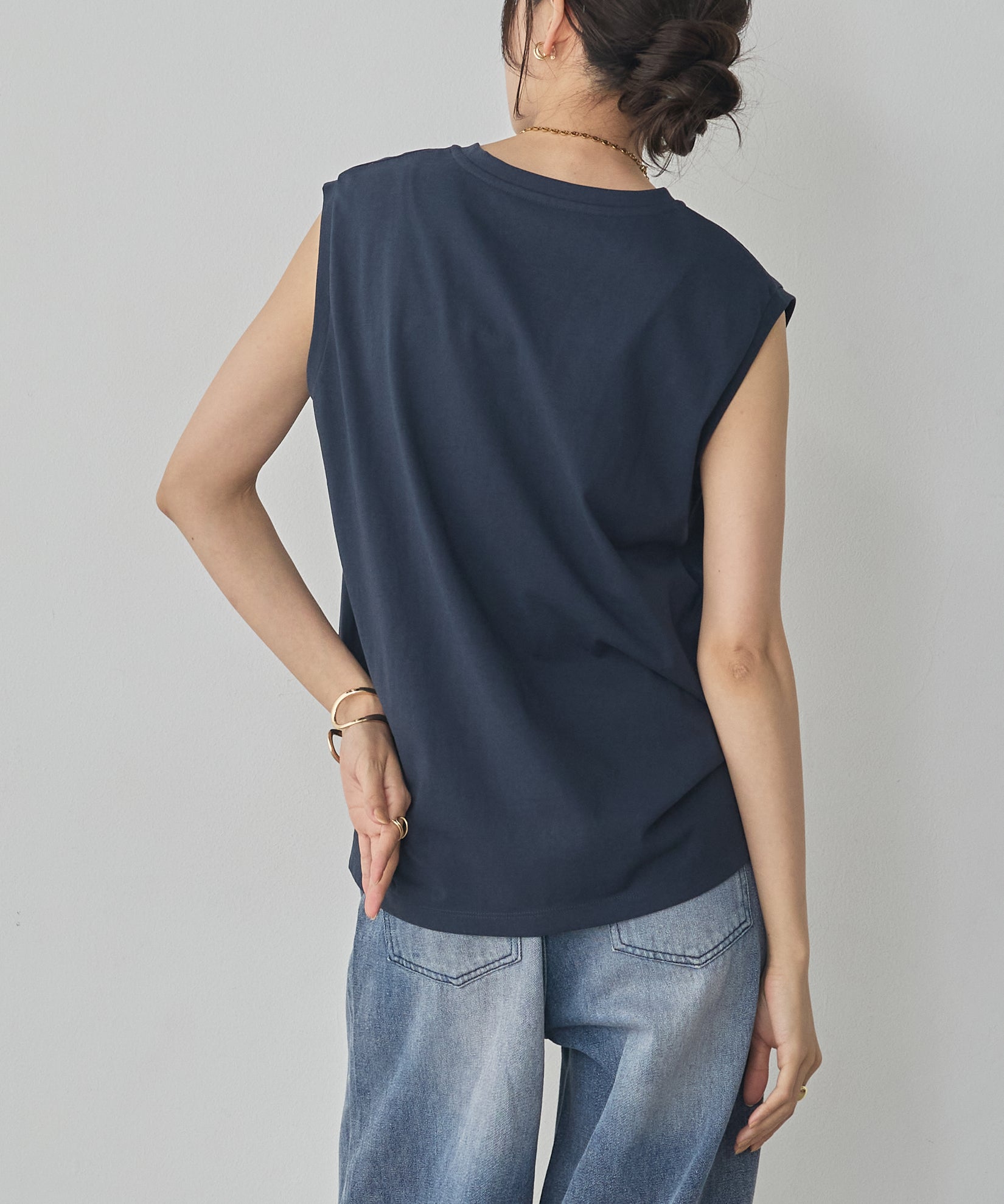 USA COTTON LOGO SLEEVELESS TOP