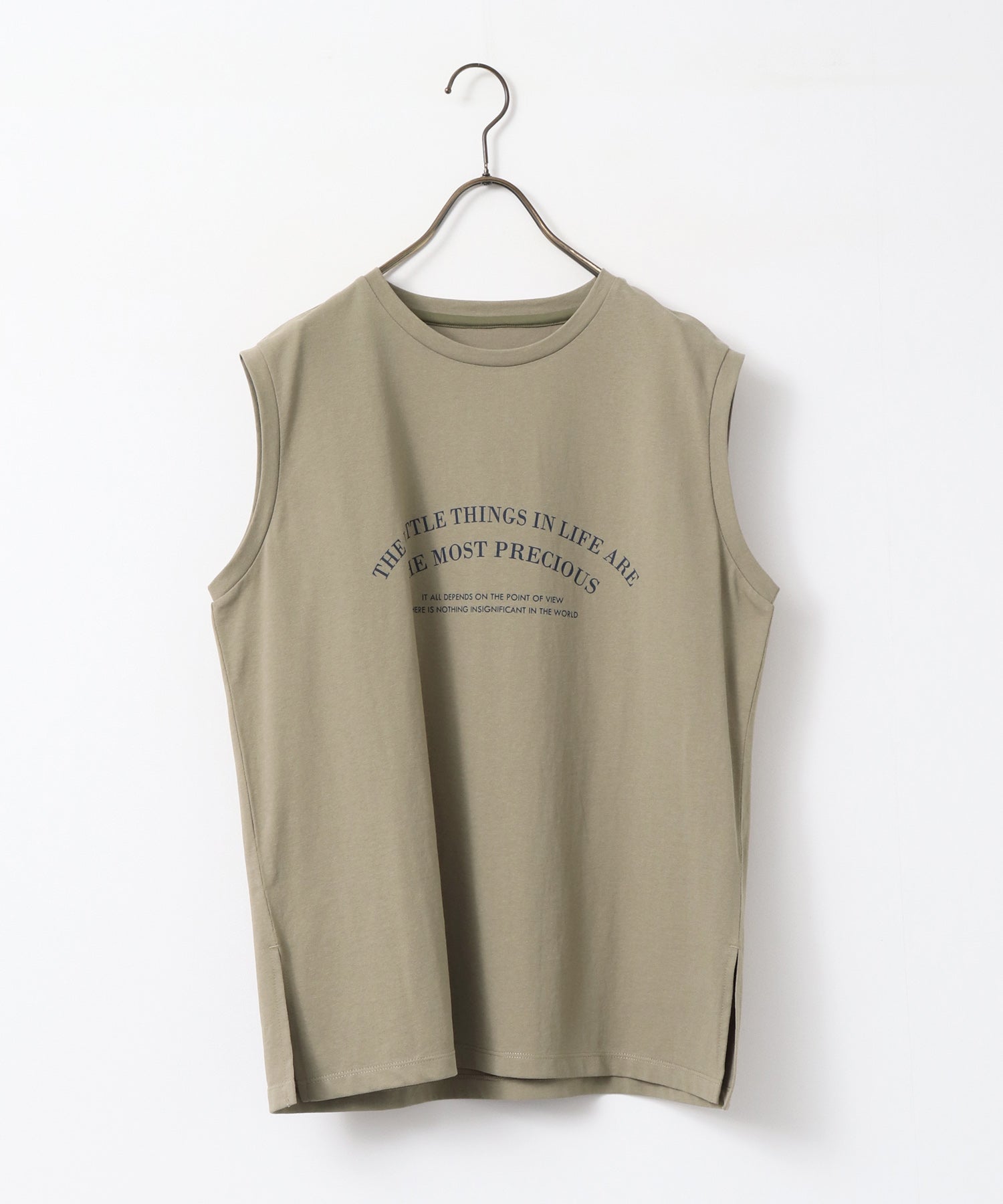USA COTTON LOGO SLEEVELESS TOP
