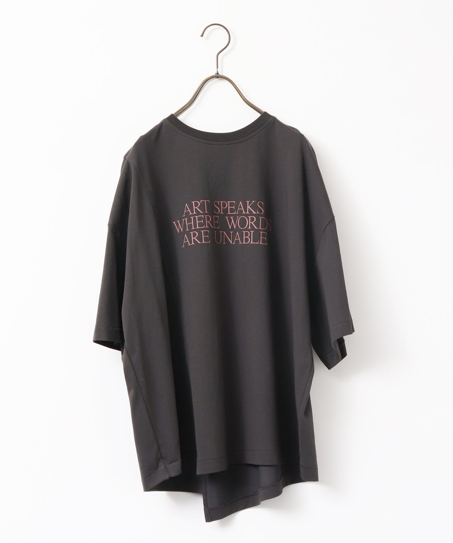 USA COTTON ASYMMETRICAL LOGO T-SHIRT