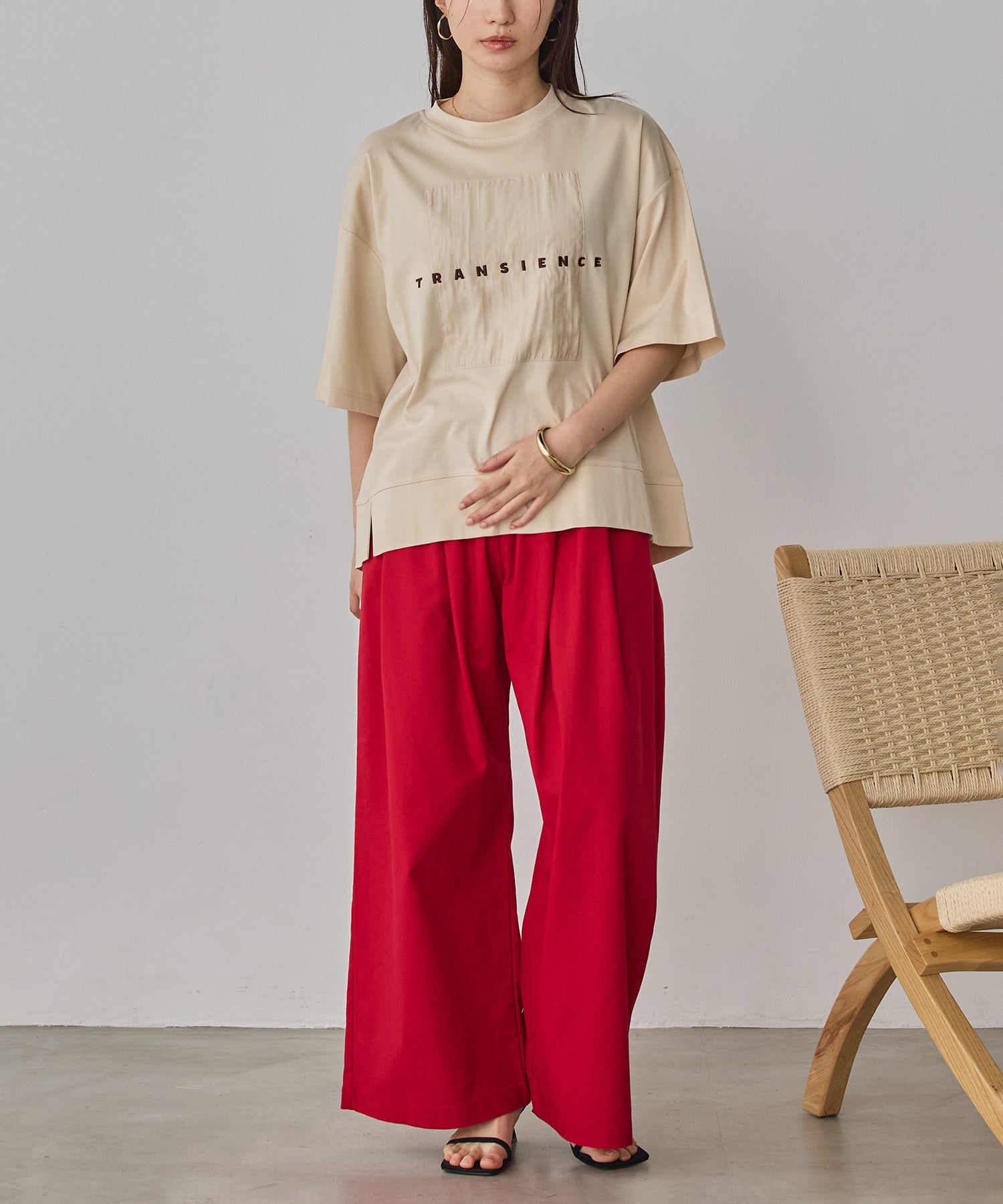 COMPACT SMOOTH EMBROIDERED LOGO T-SHIRT