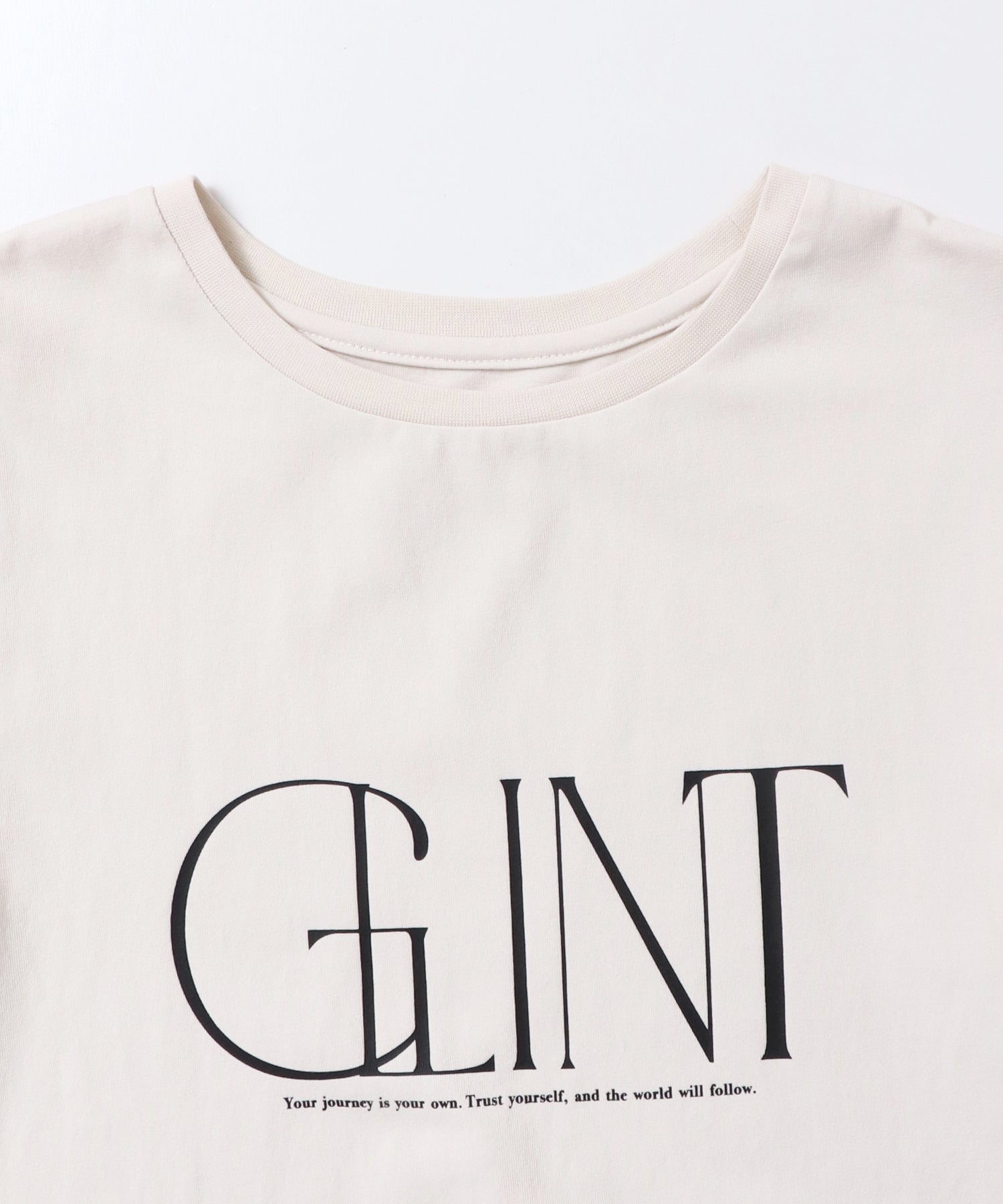 FRILLED-SLEEVE LOGO T-SHIRT