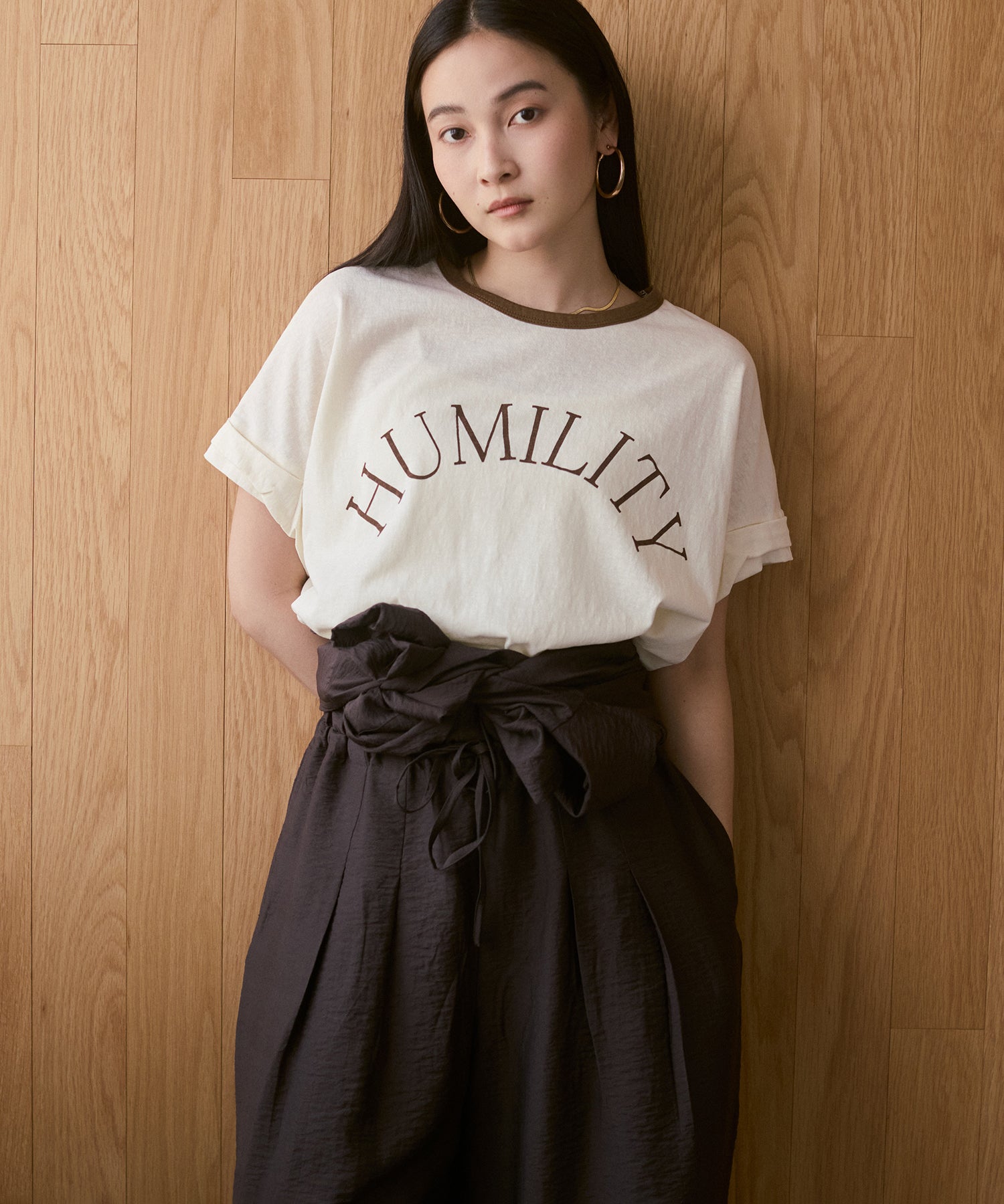 [PRE-ORDER]NECK COLOR-BLOCK LOGO T-SHIRT