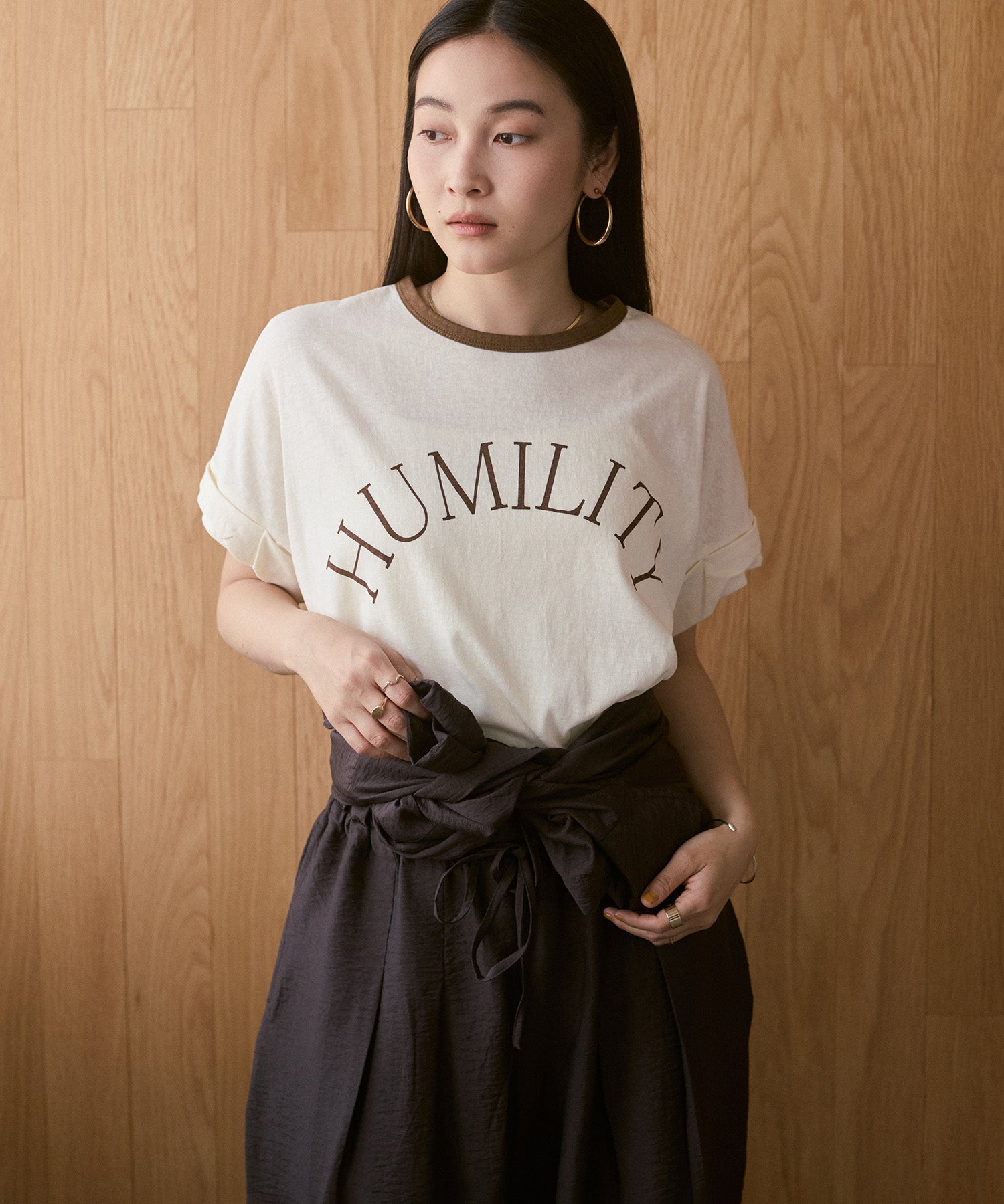 [PRE-ORDER]NECK COLOR-BLOCK LOGO T-SHIRT