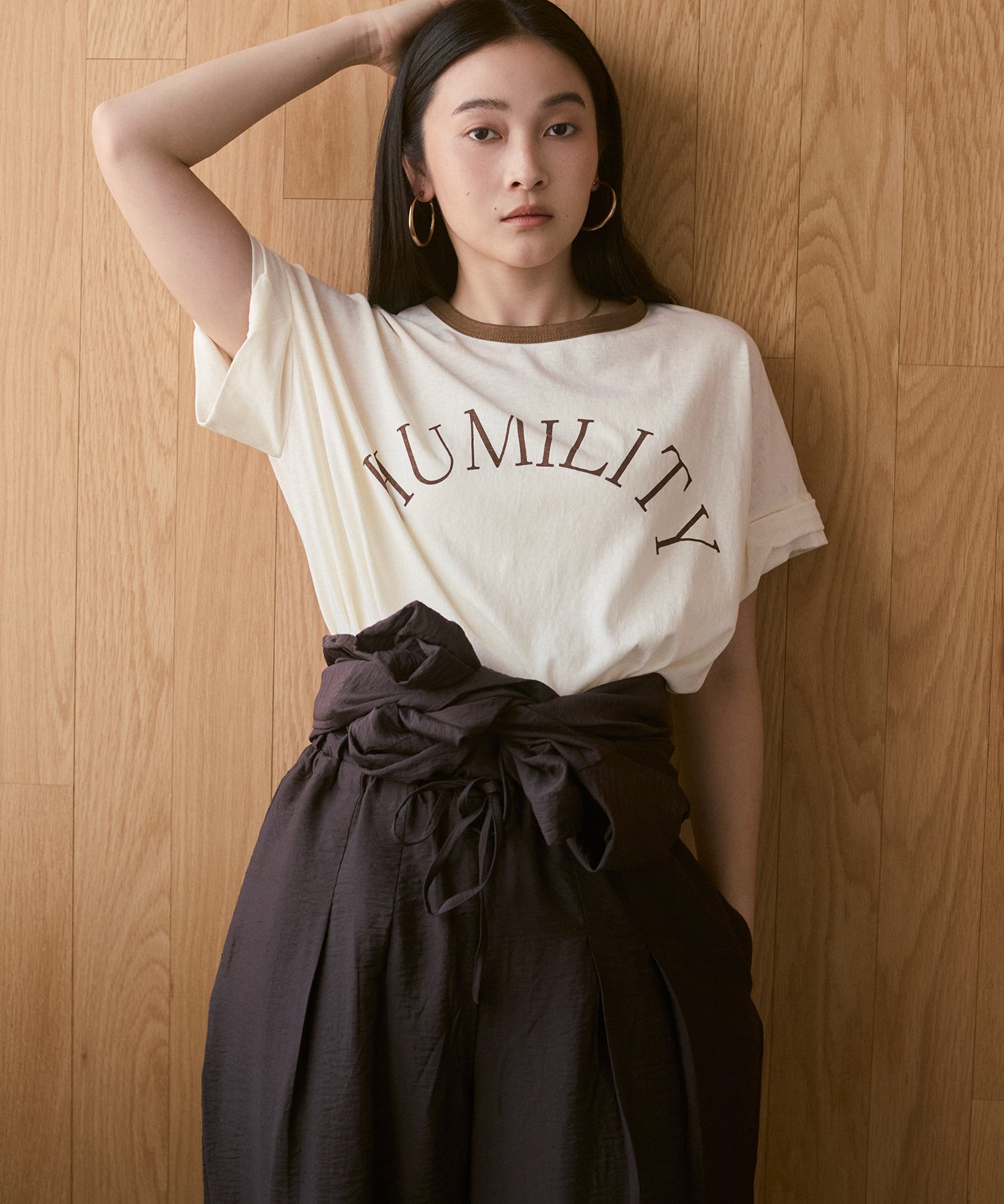 [PRE-ORDER]NECK COLOR-BLOCK LOGO T-SHIRT