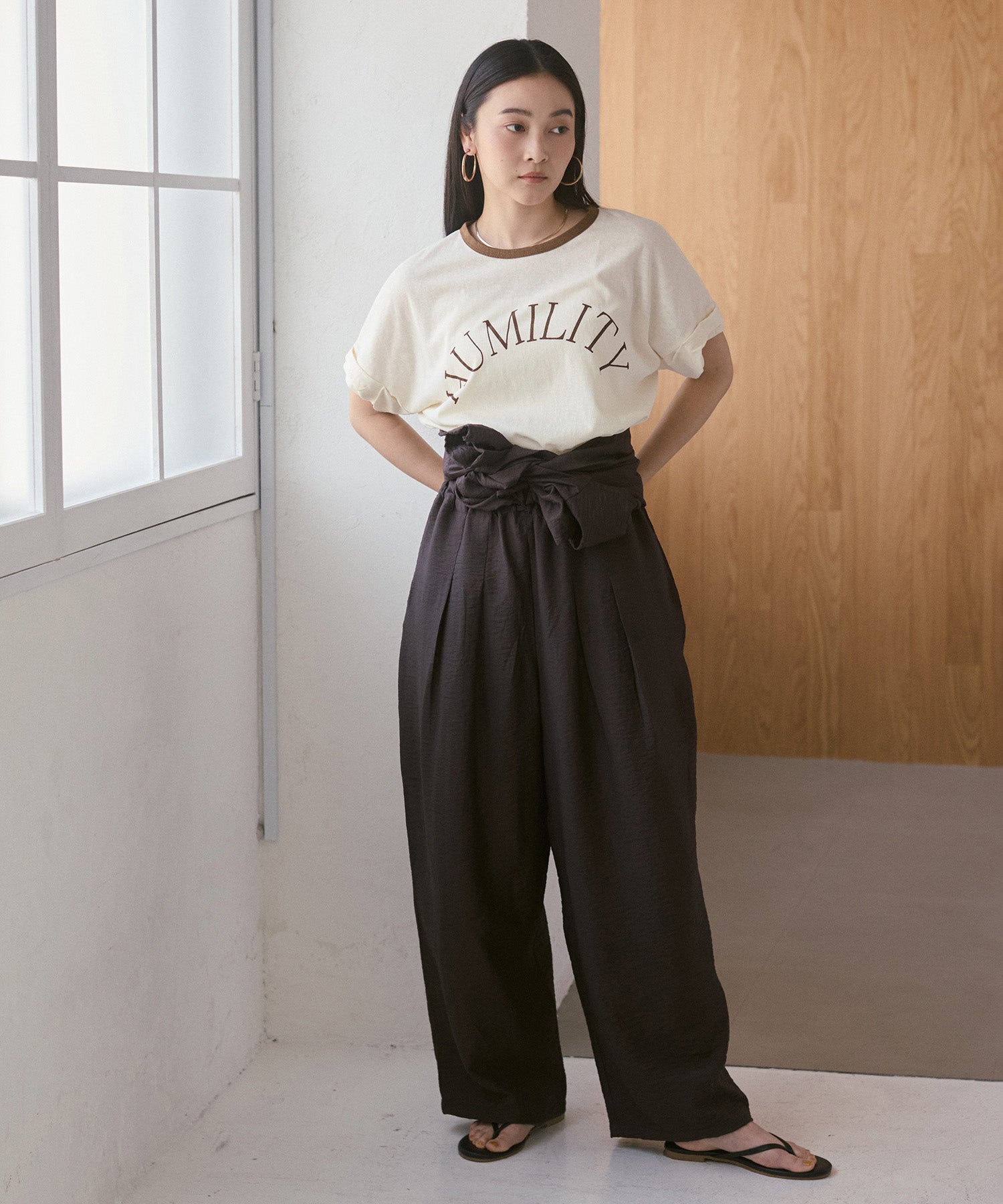 [PRE-ORDER]NECK COLOR-BLOCK LOGO T-SHIRT