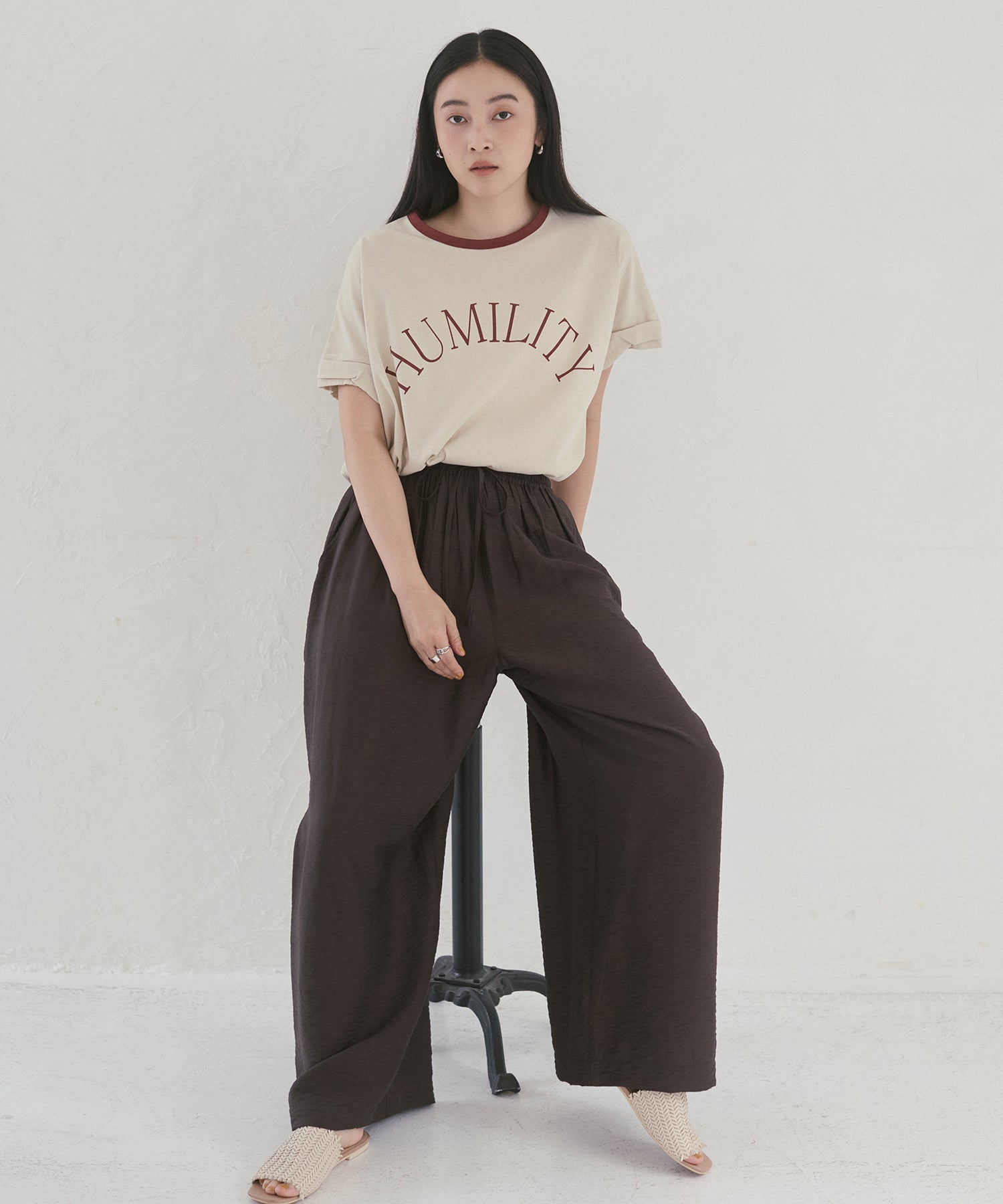 [PRE-ORDER]NECK COLOR-BLOCK LOGO T-SHIRT