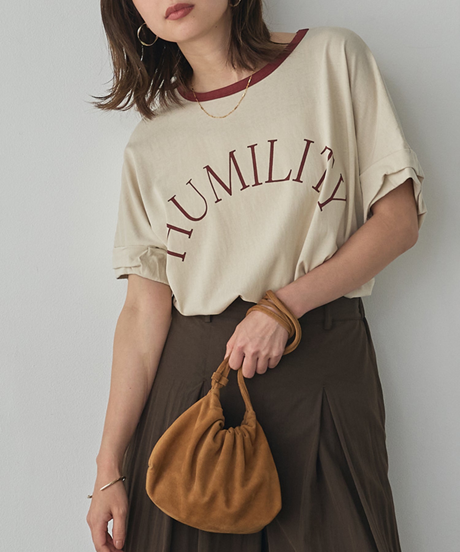 [PRE-ORDER]NECK COLOR-BLOCK LOGO T-SHIRT