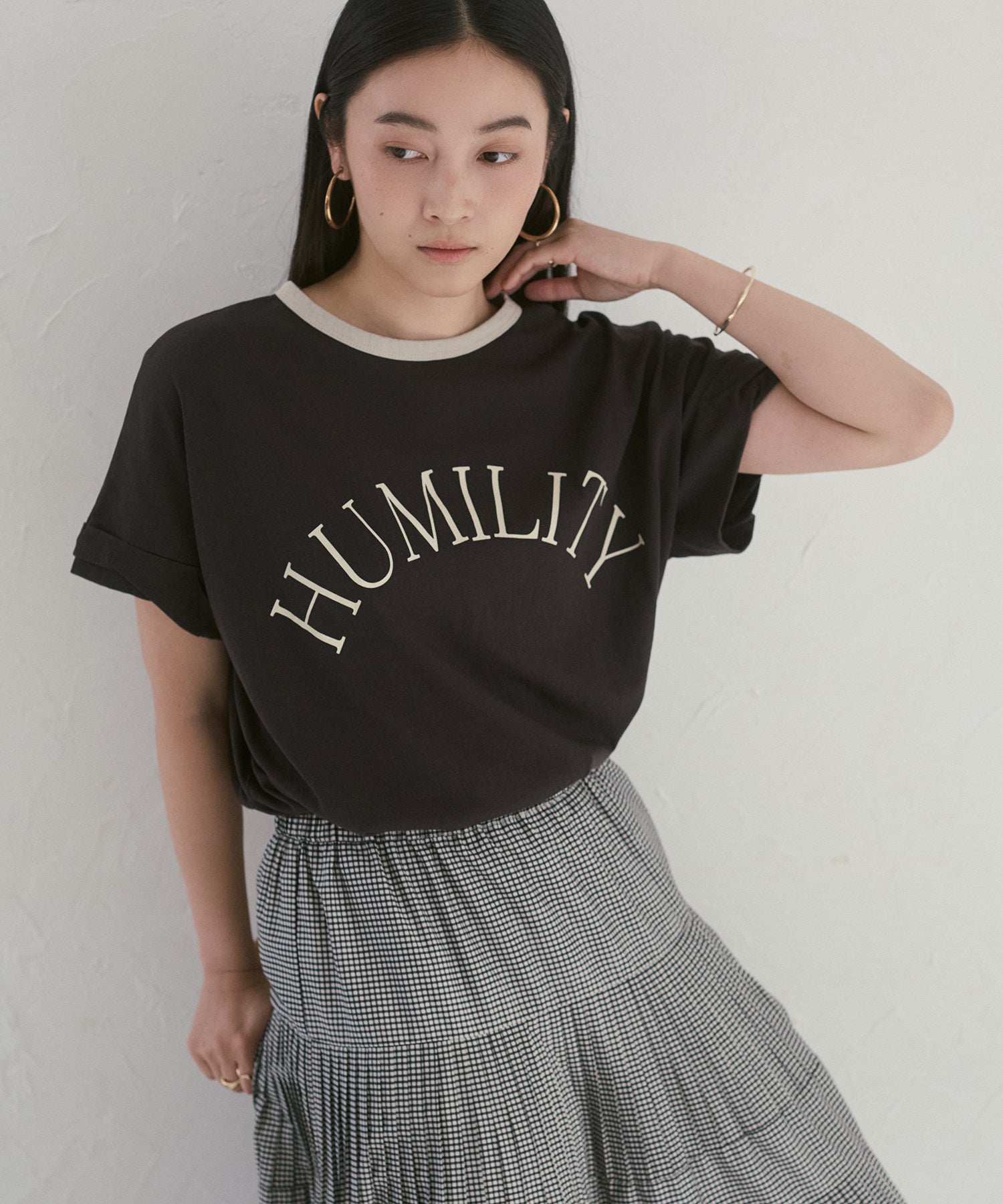 [PRE-ORDER]NECK COLOR-BLOCK LOGO T-SHIRT