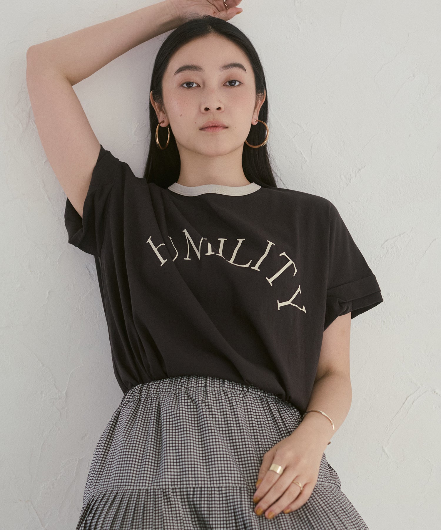 [PRE-ORDER]NECK COLOR-BLOCK LOGO T-SHIRT