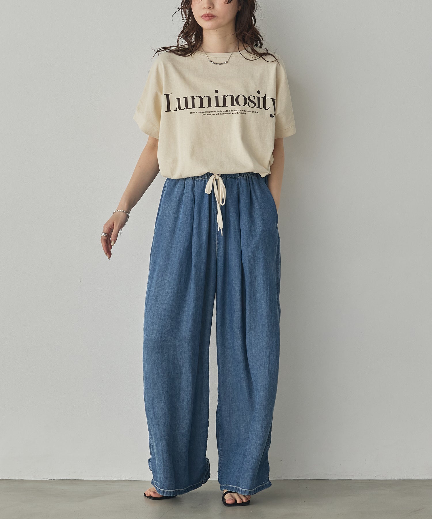 YARN-DYED PIGMENT LOGO T-SHIRT