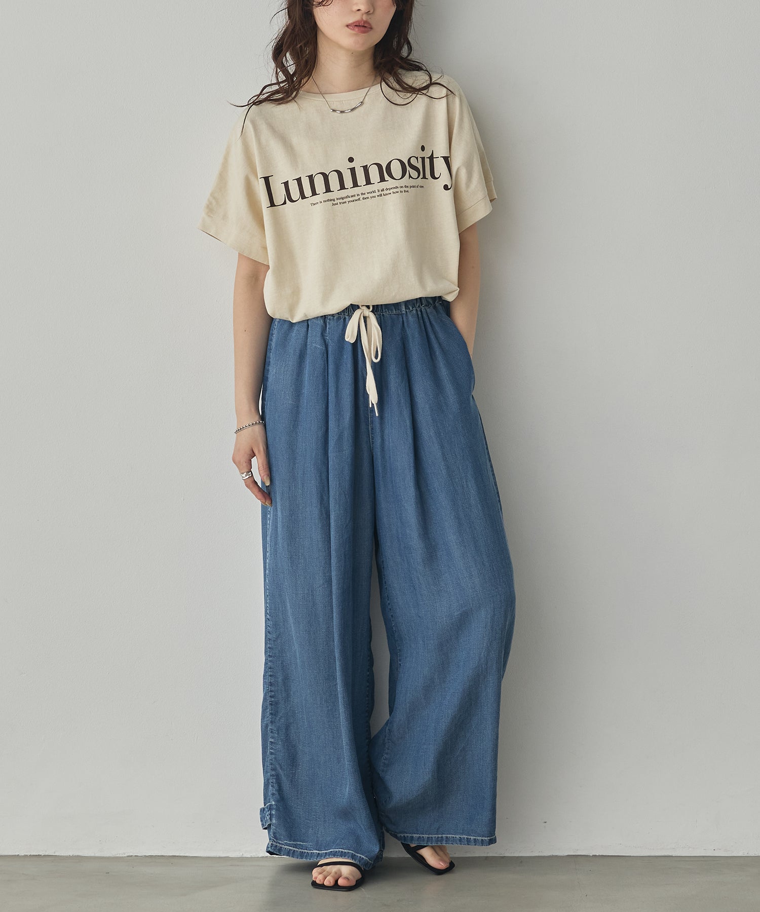 YARN-DYED PIGMENT LOGO T-SHIRT