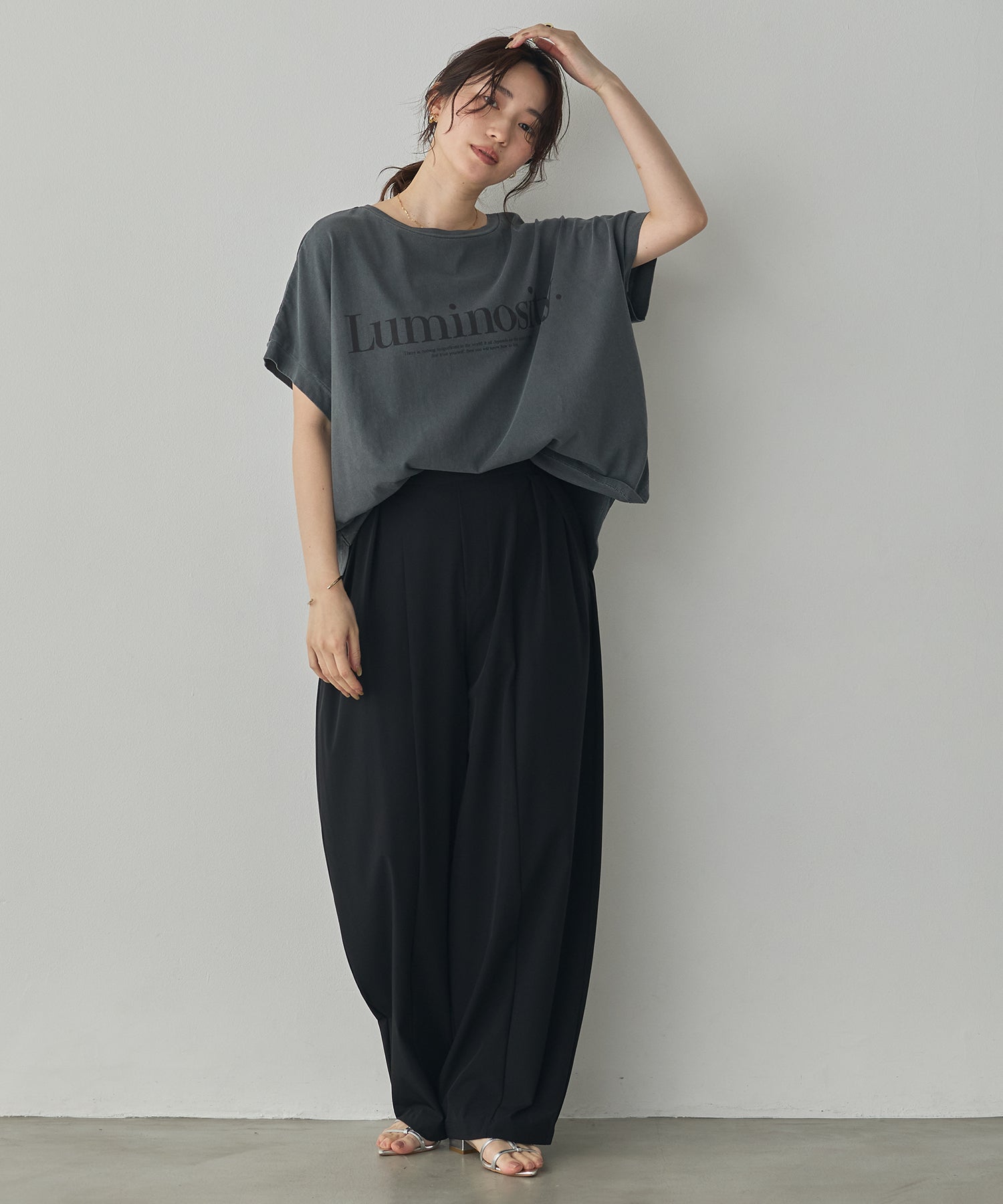 YARN-DYED PIGMENT LOGO T-SHIRT