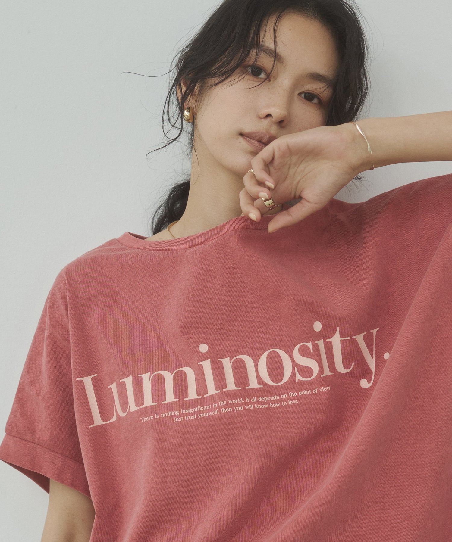 YARN-DYED PIGMENT LOGO T-SHIRT